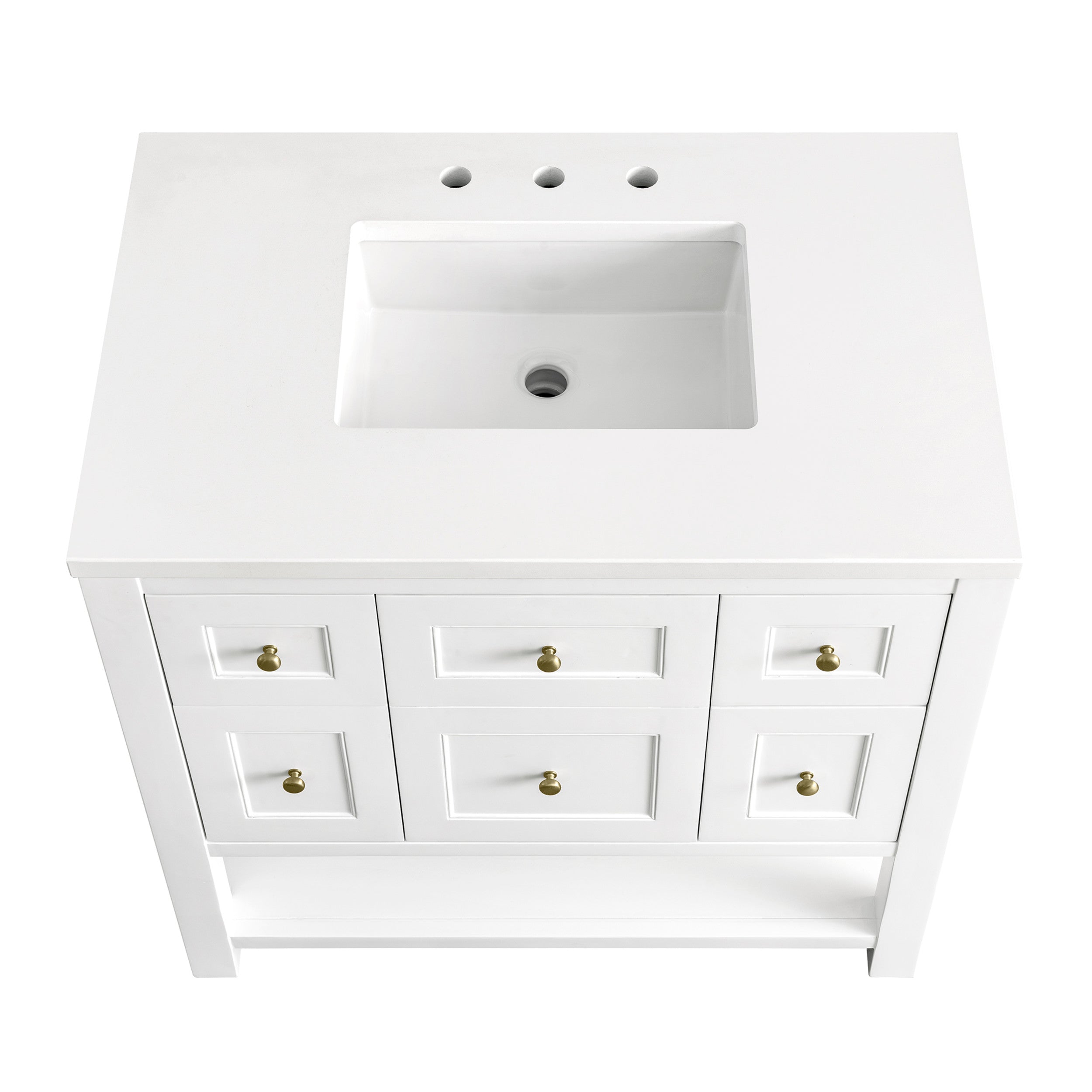 Bright White / White Zeus - 3 Faucet Holes