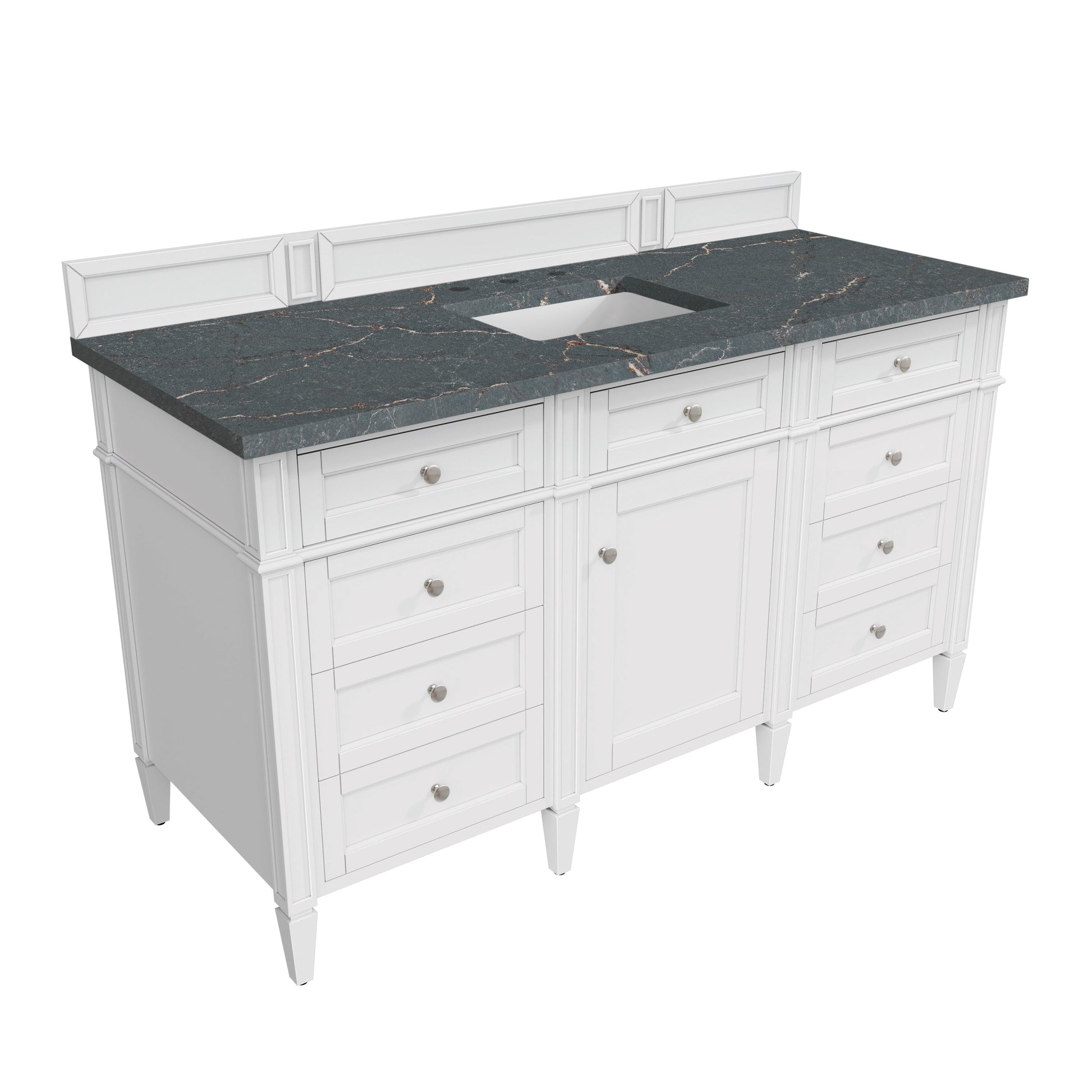 Bright White / Parisien Bleu - 3 Faucet Holes