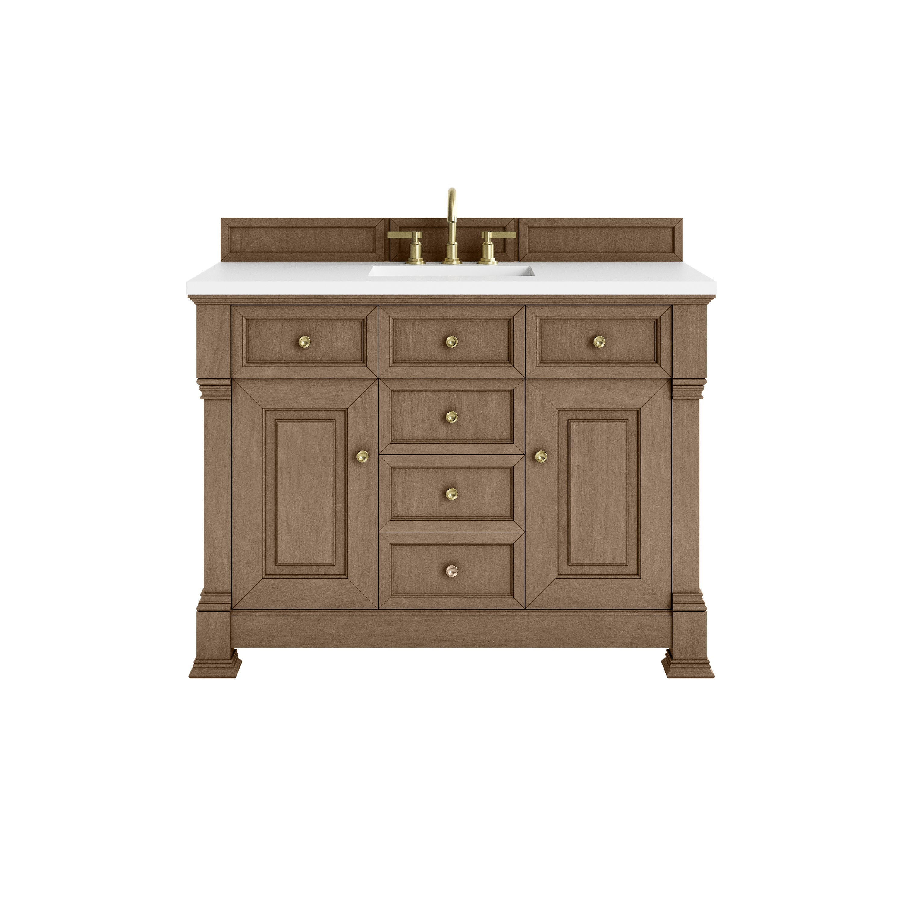 Pecan / White Zeus - 3 Faucet Holes