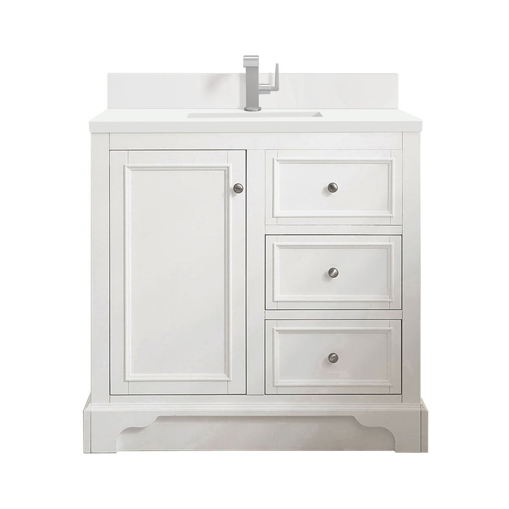 Bright White / White Zeus - 1 Faucet Hole