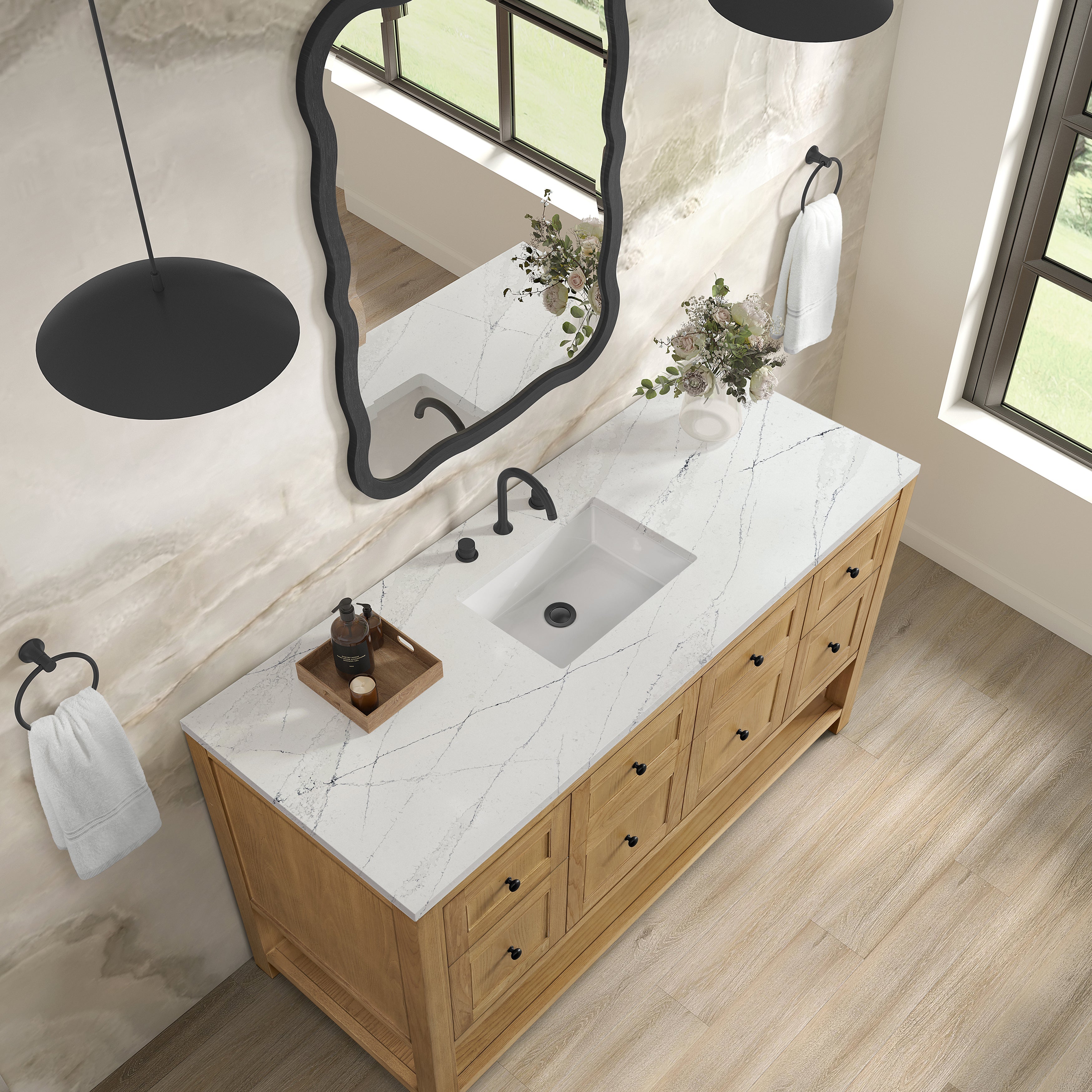 Light Natural Oak / Ethereal Noctis - 3 Faucet Holes