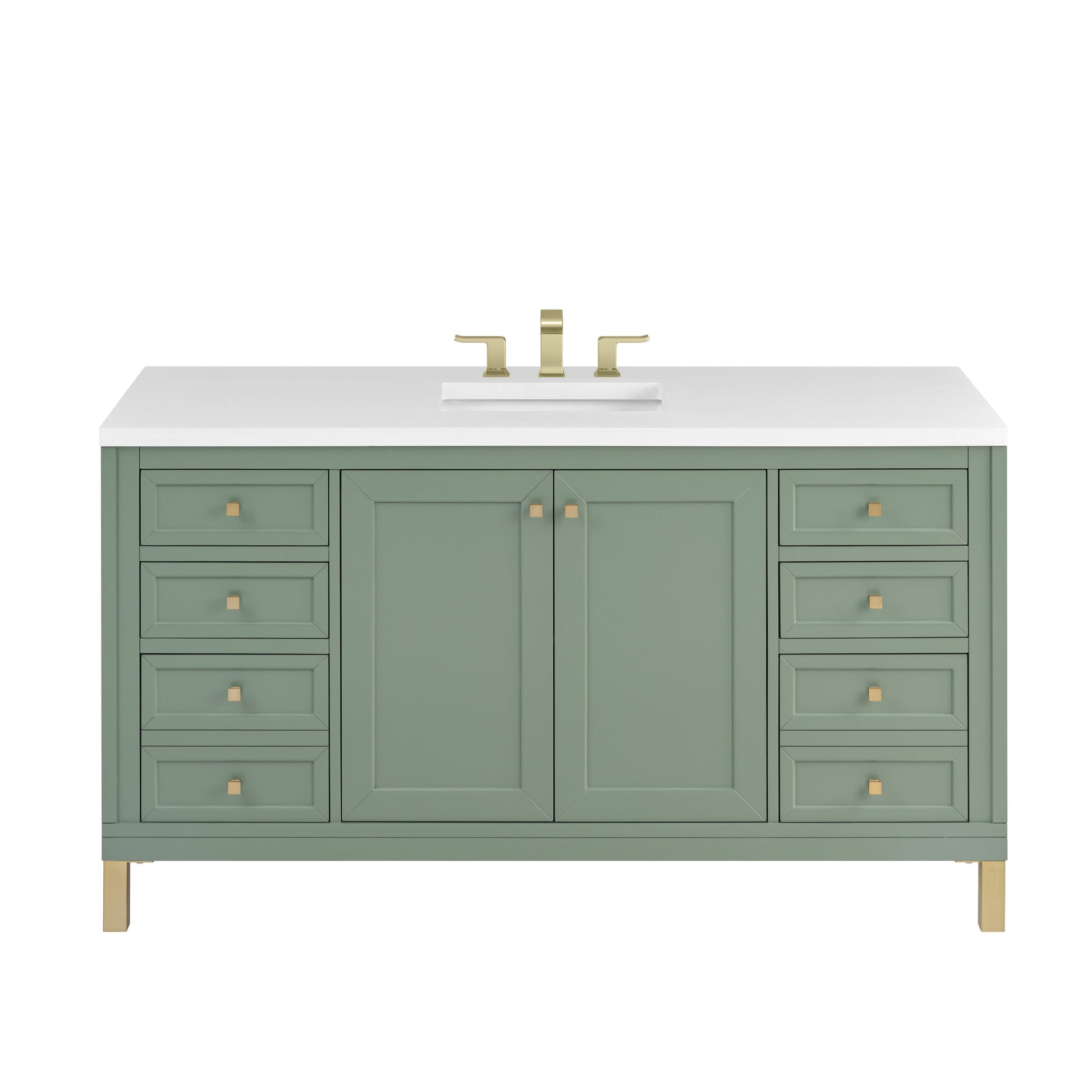 Smokey Celadon / White Zeus - 3 Faucet Holes