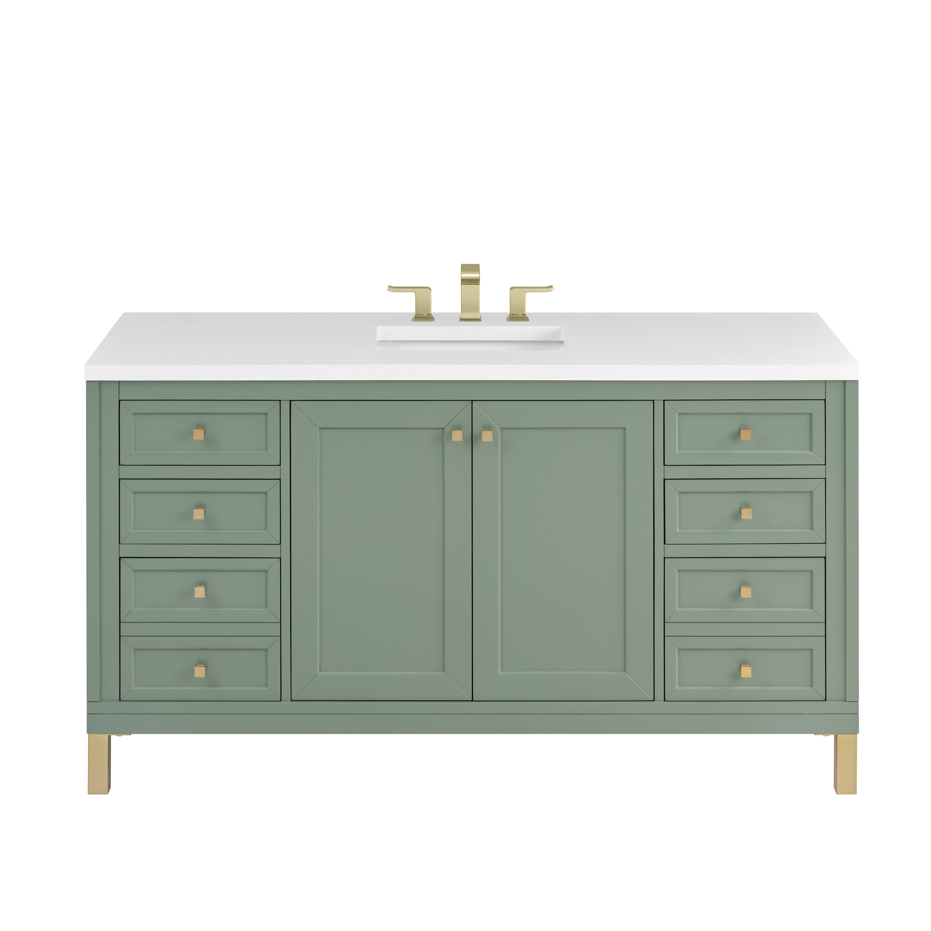 Smokey Celadon / White Zeus - 3 Faucet Holes