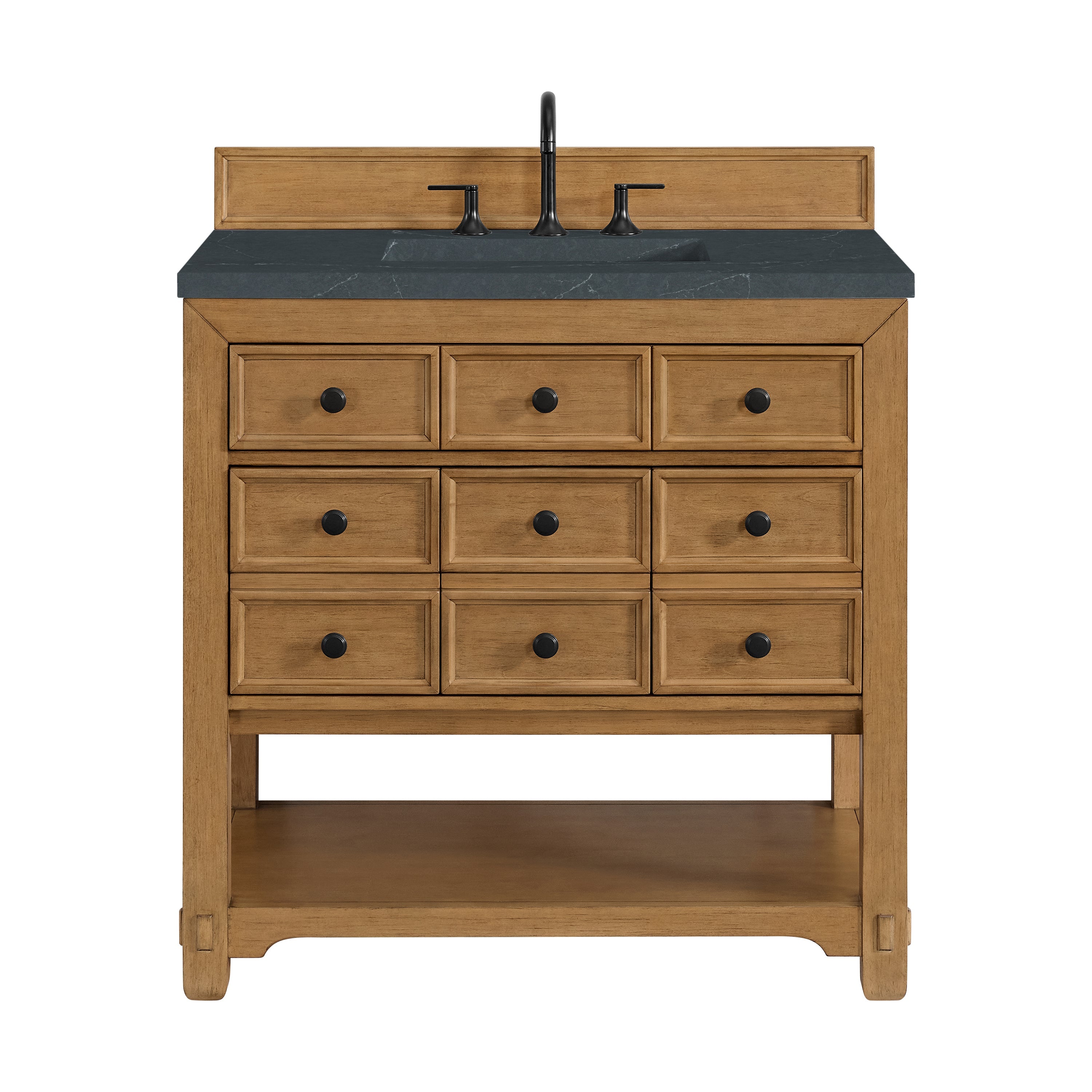 Amber Birch / Charcoal Soapstone - 3 Faucet Holes