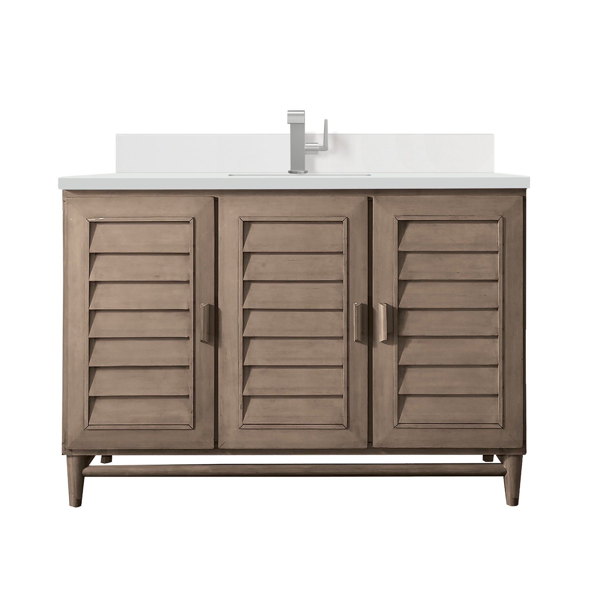 Whitewashed Walnut / White Zeus - 1 Faucet Hole