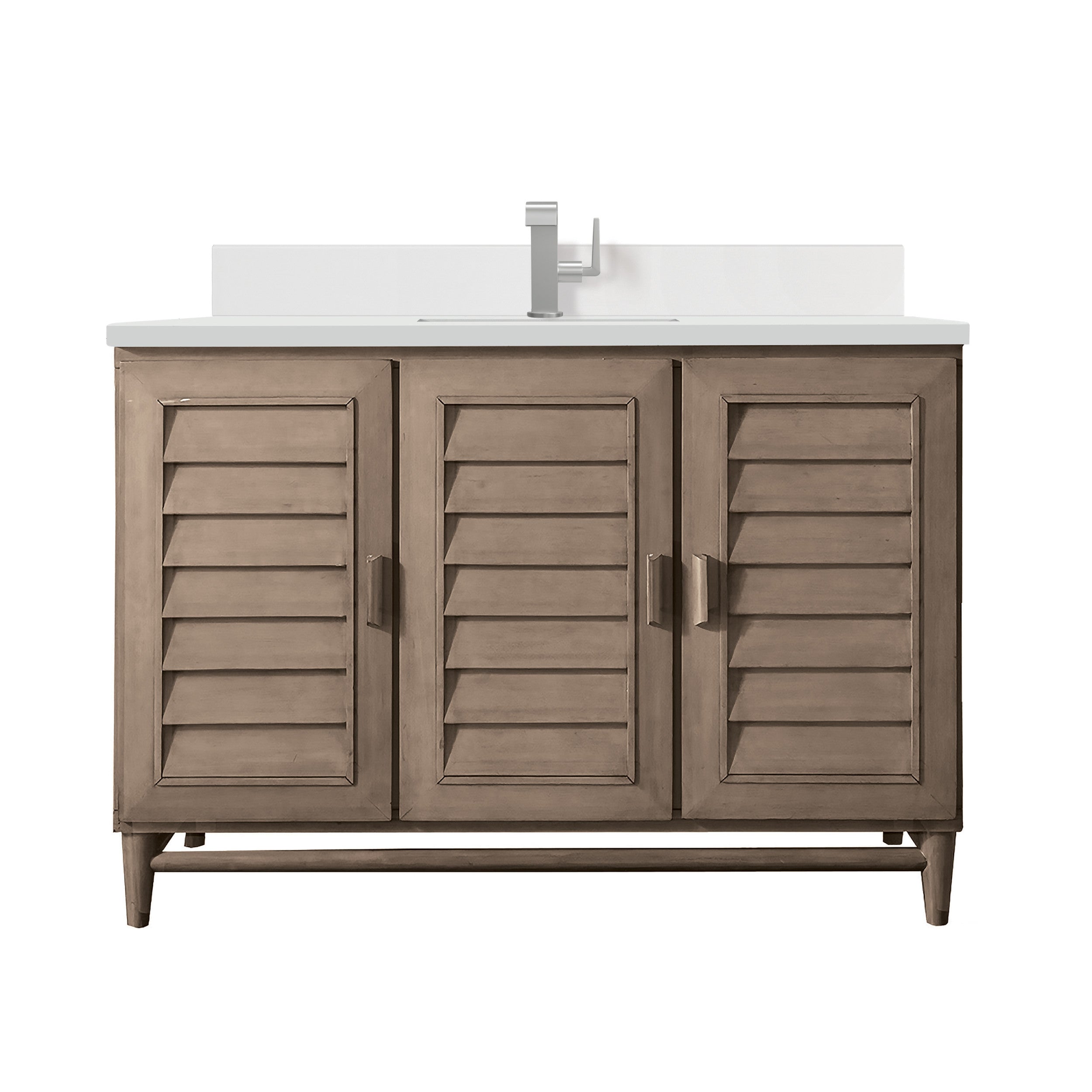 Whitewashed Walnut / White Zeus - 1 Faucet Hole