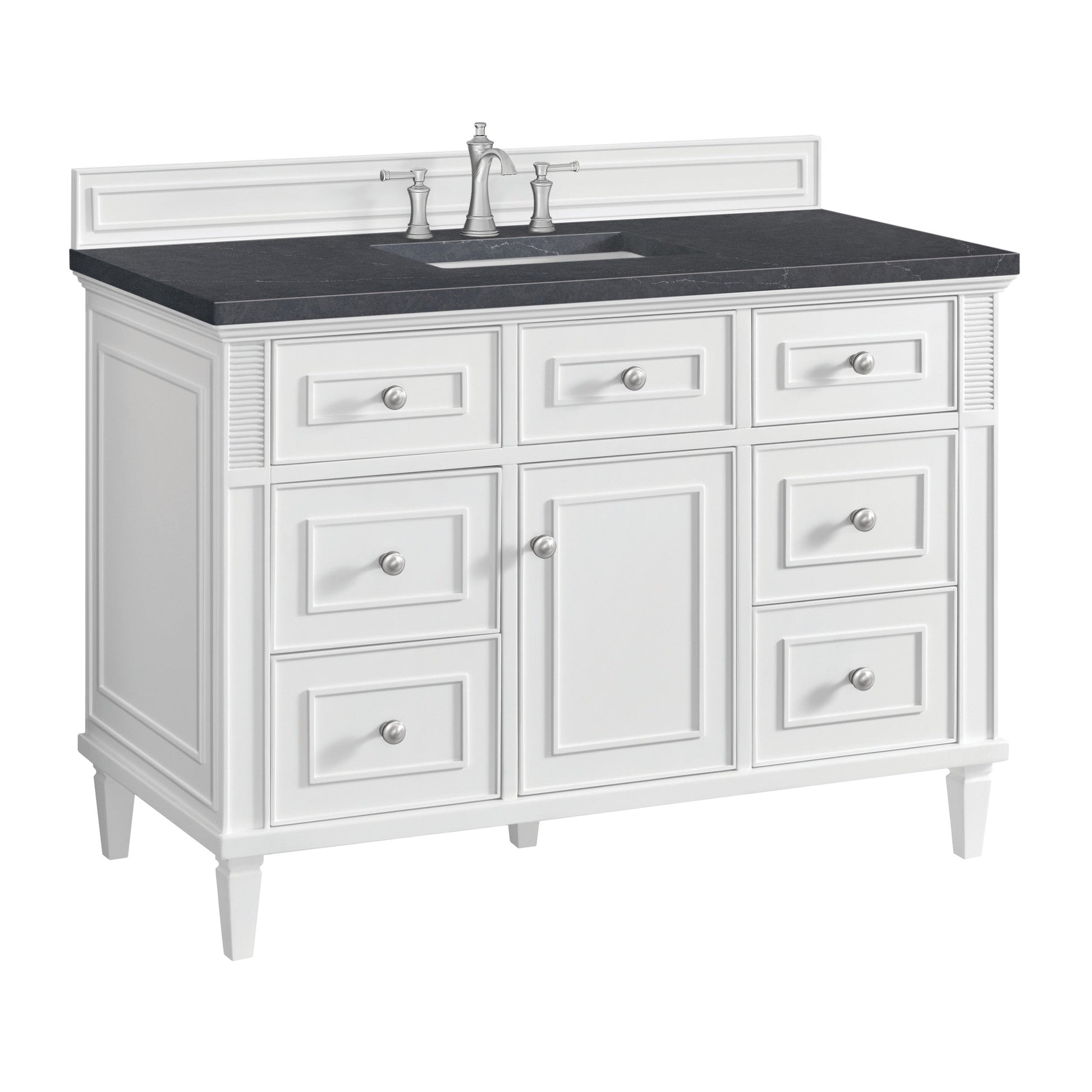 Bright White / Charcoal Soapstone - 3 Faucet Holes