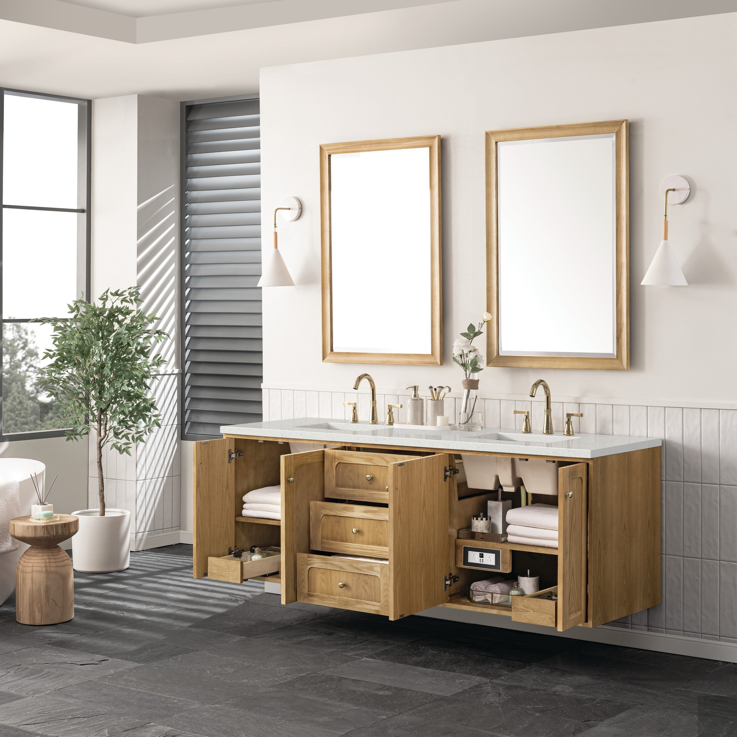 Light Natural Oak / Lime Delight - 3 Faucet Holes