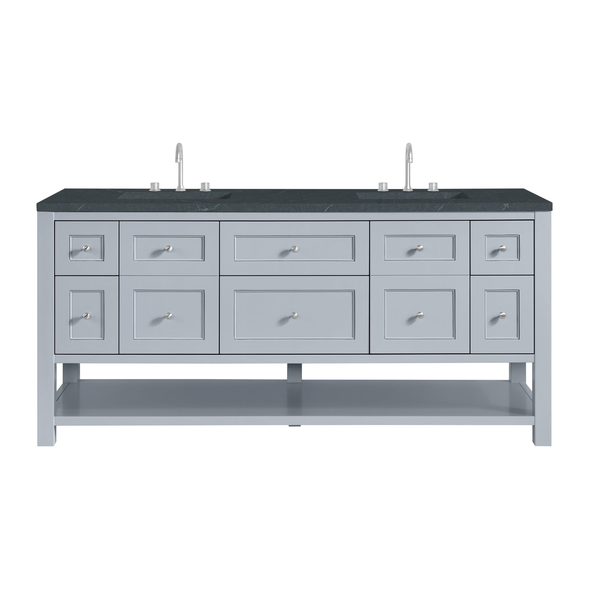 Serenity Blue / Charcoal Soapstone - 3 Faucet Holes