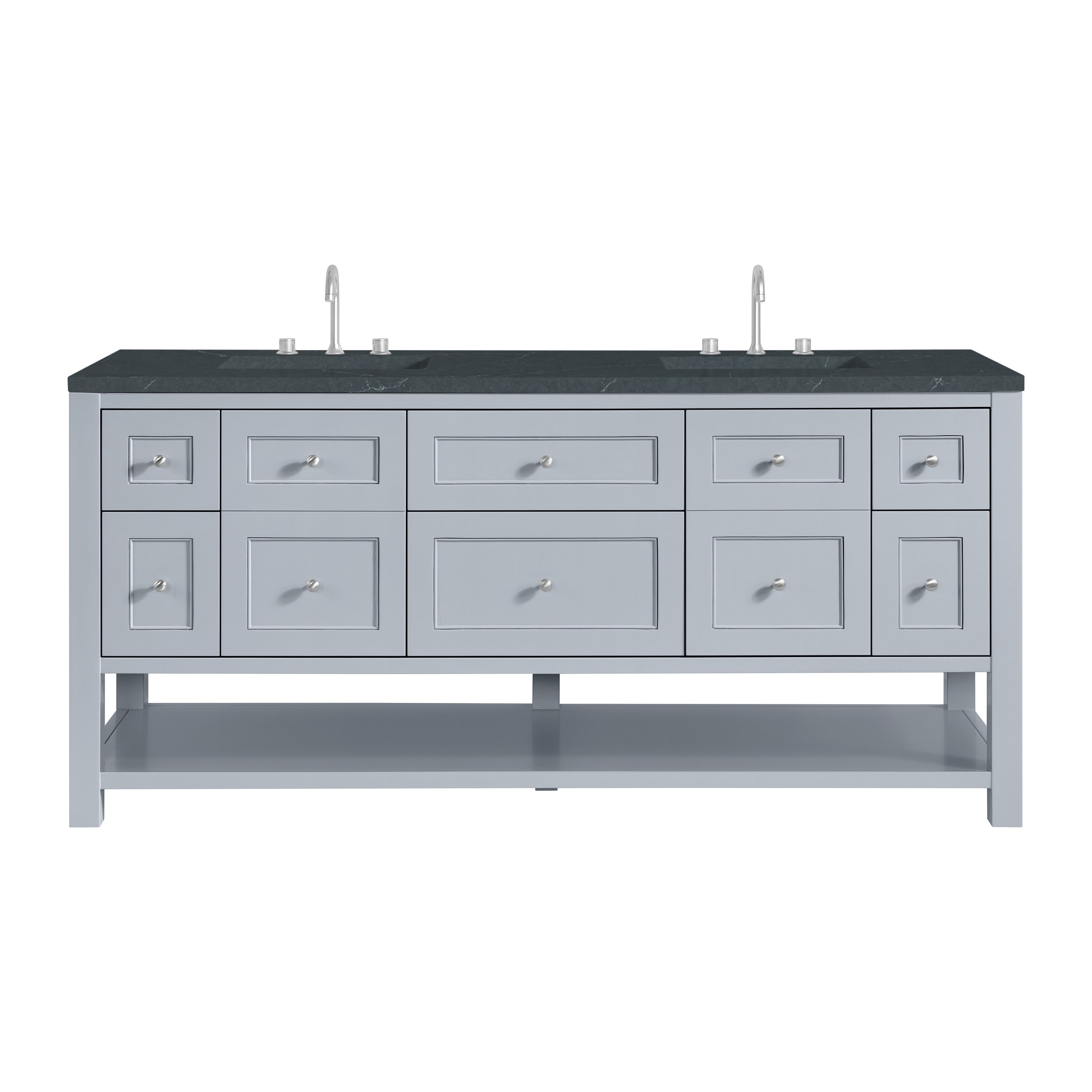 Serenity Blue / Charcoal Soapstone - 3 Faucet Holes