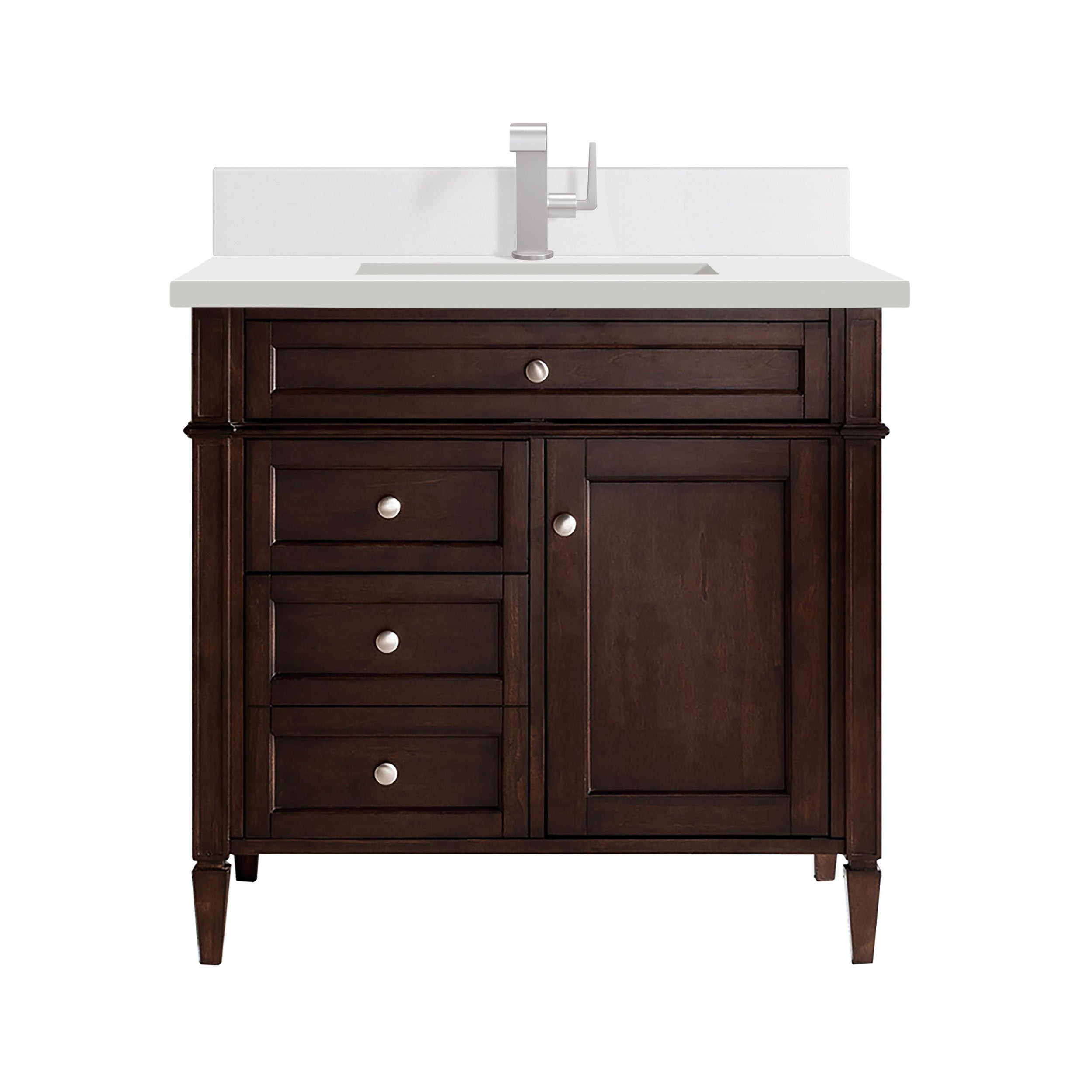Burnished Mahogany / White Zeus - 1 Faucet Hole