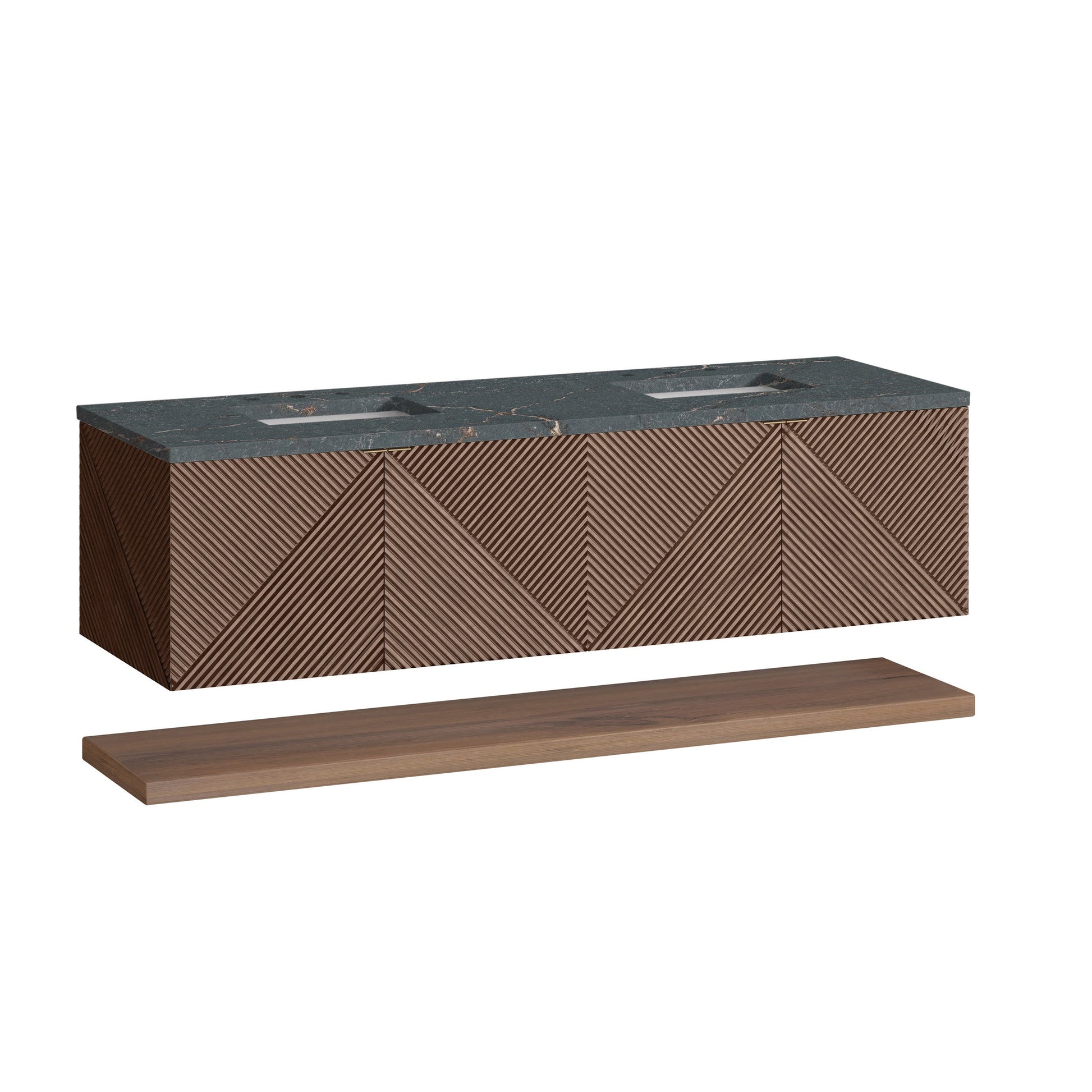 Chestnut / Parisien Bleu - 3 Faucet Holes