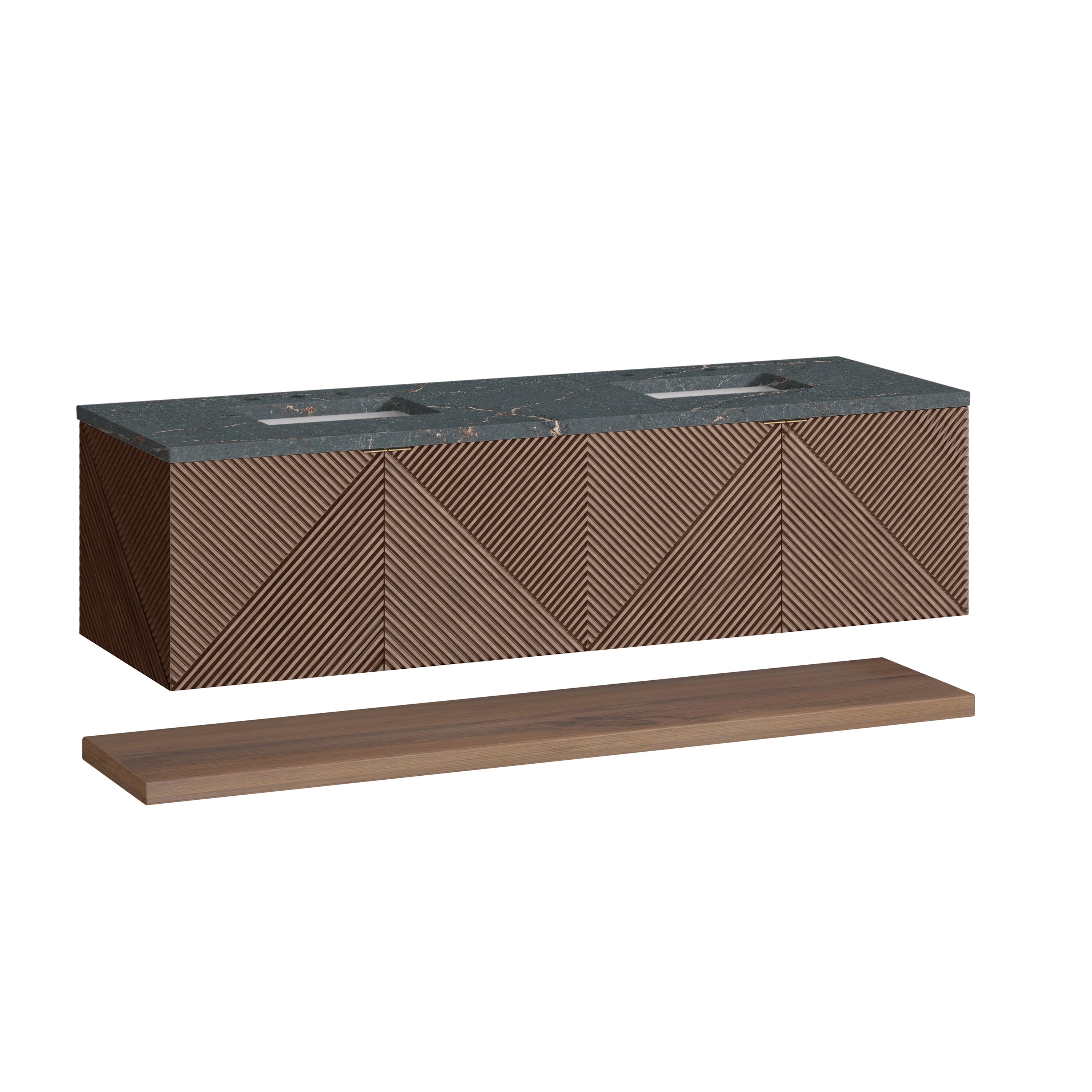 Chestnut / Parisien Bleu - 3 Faucet Holes