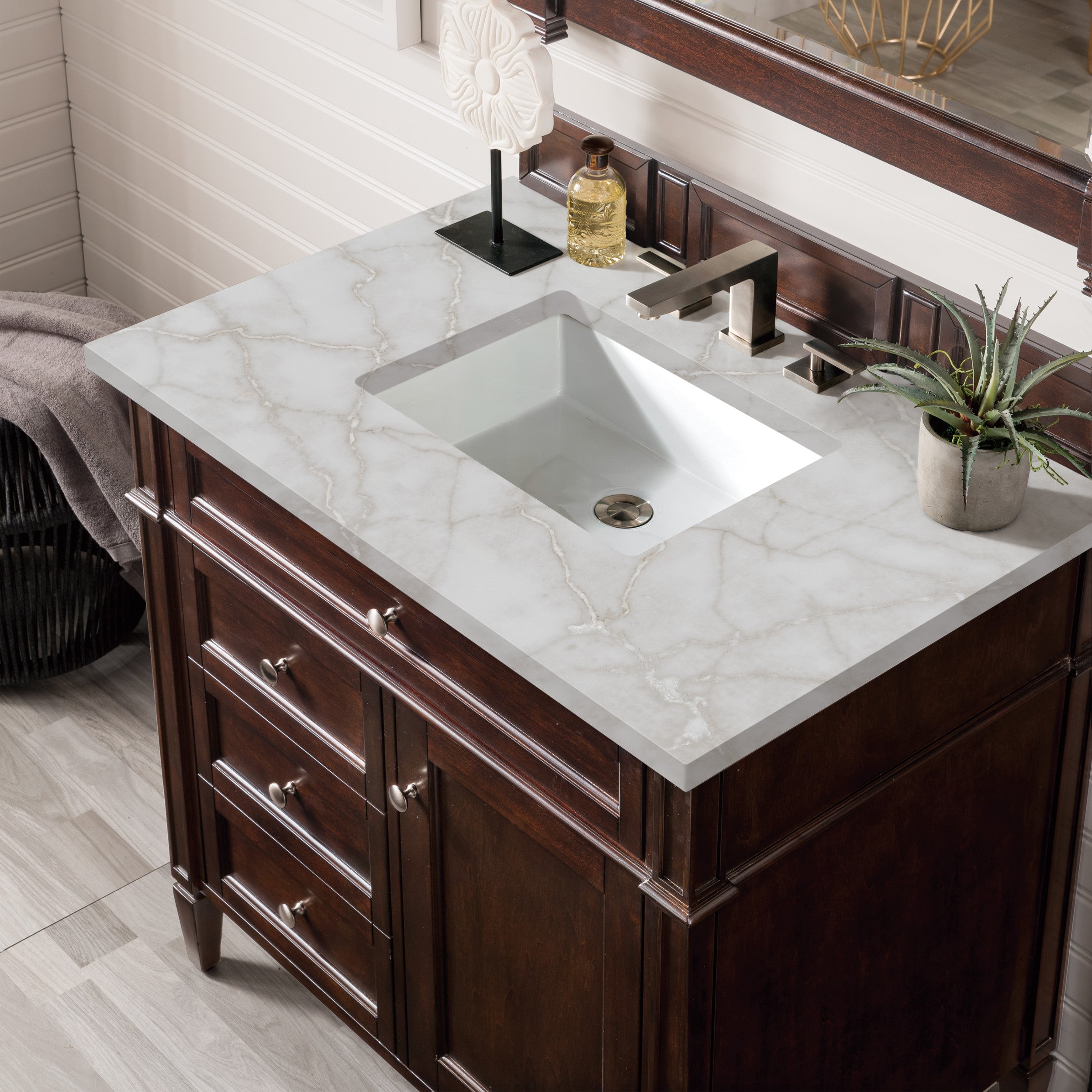 Burnished Mahogany / Victorian Silver - 3 Faucet Holes