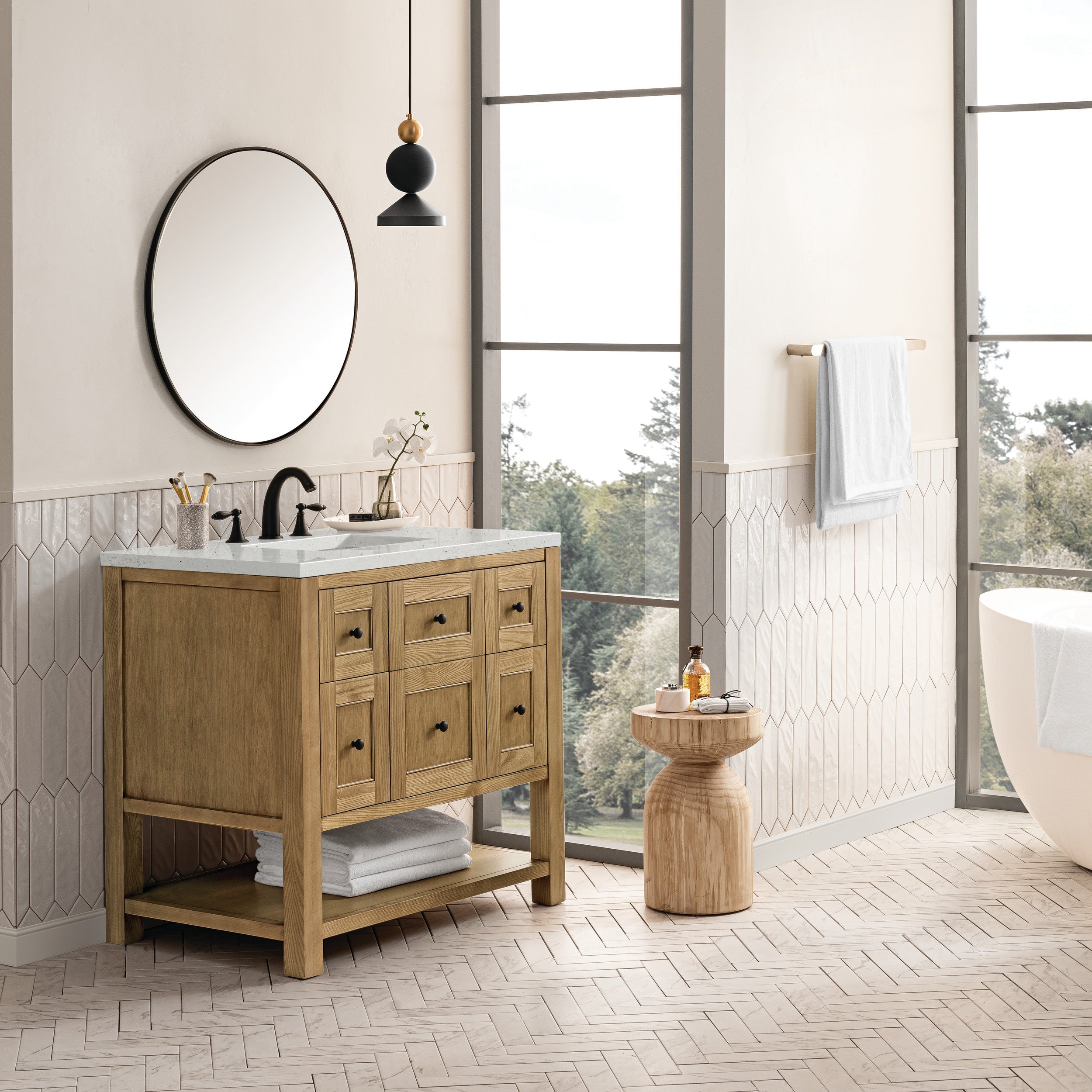 Light Natural Oak / Lime Delight - 3 Faucet Holes
