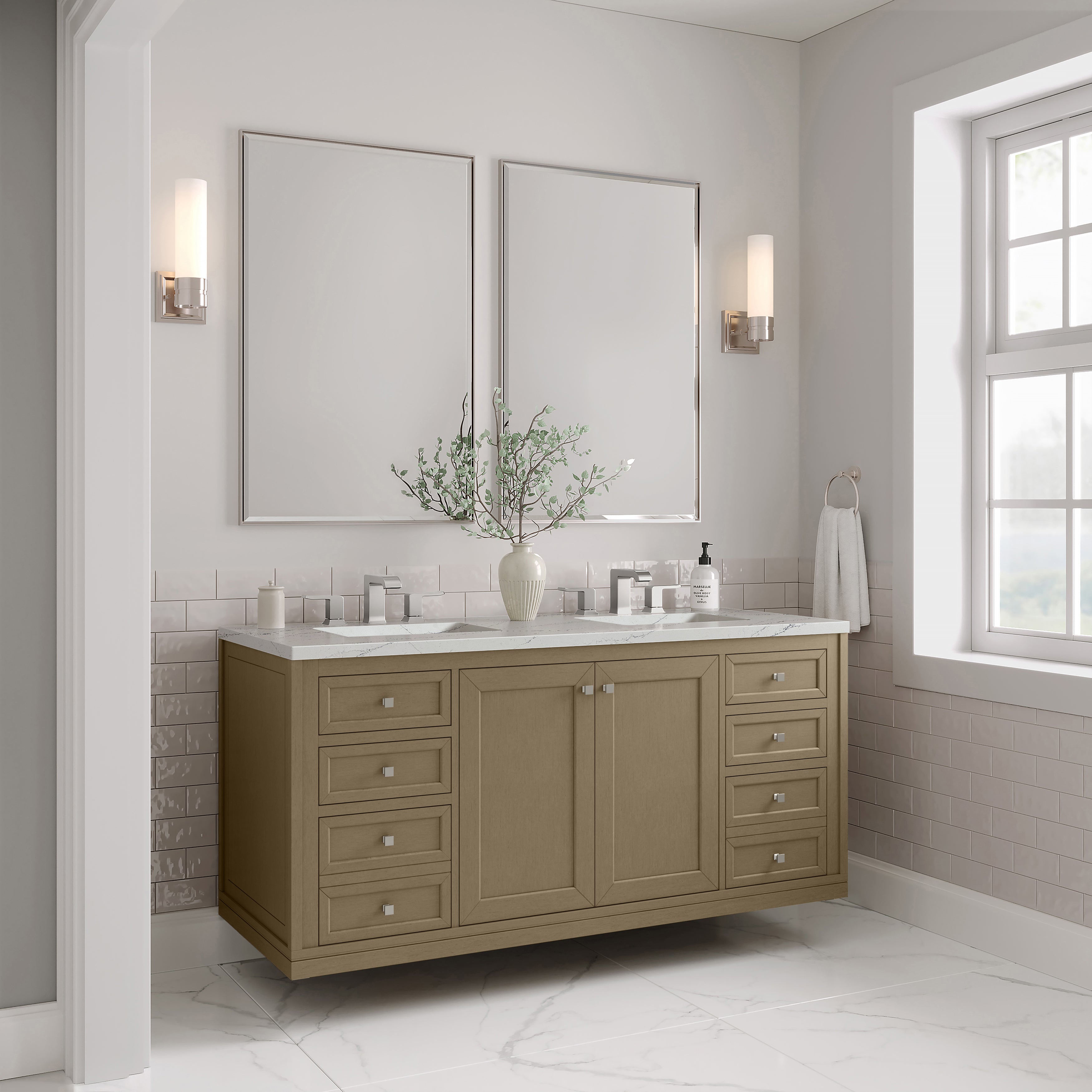 Walnut Whisper / Ethereal Noctis - 3 Faucet Holes