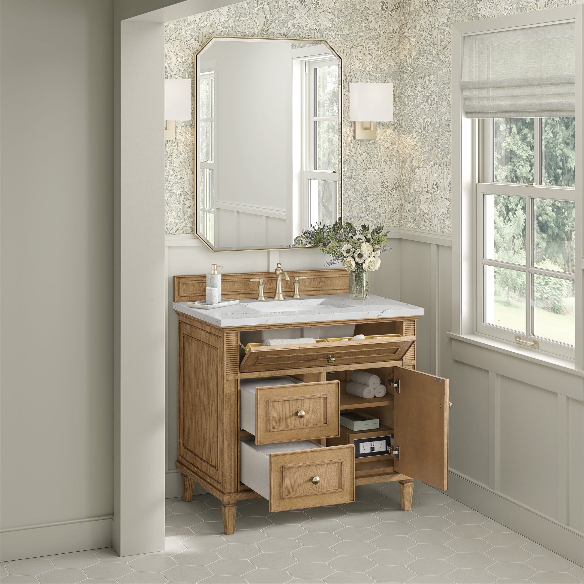 Light Natural Oak / Ethereal Noctis - 3 Faucet Holes