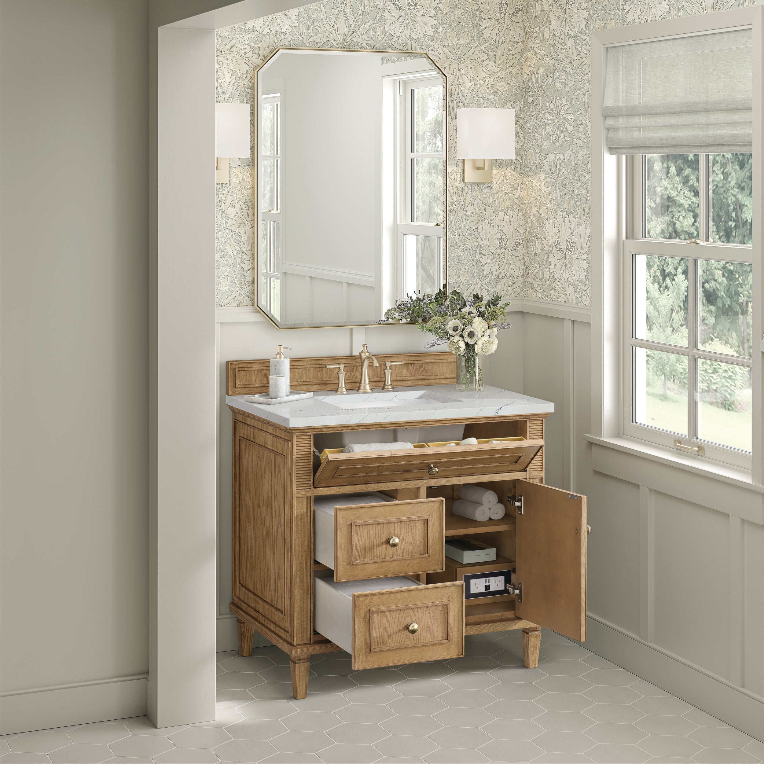 Light Natural Oak / Ethereal Noctis - 3 Faucet Holes