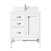 Glossy White / White Zeus - 1 Faucet Hole