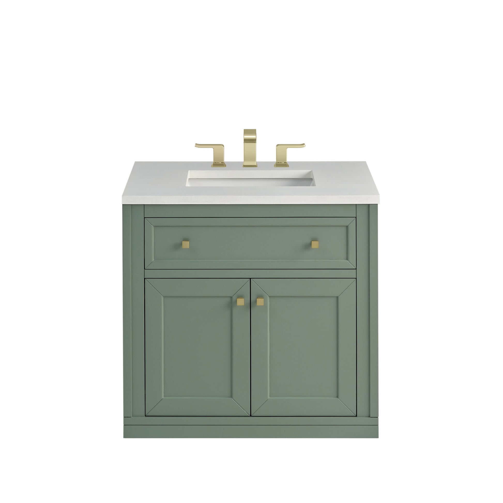 Smokey Celadon / White Zeus - 3 Faucet Holes