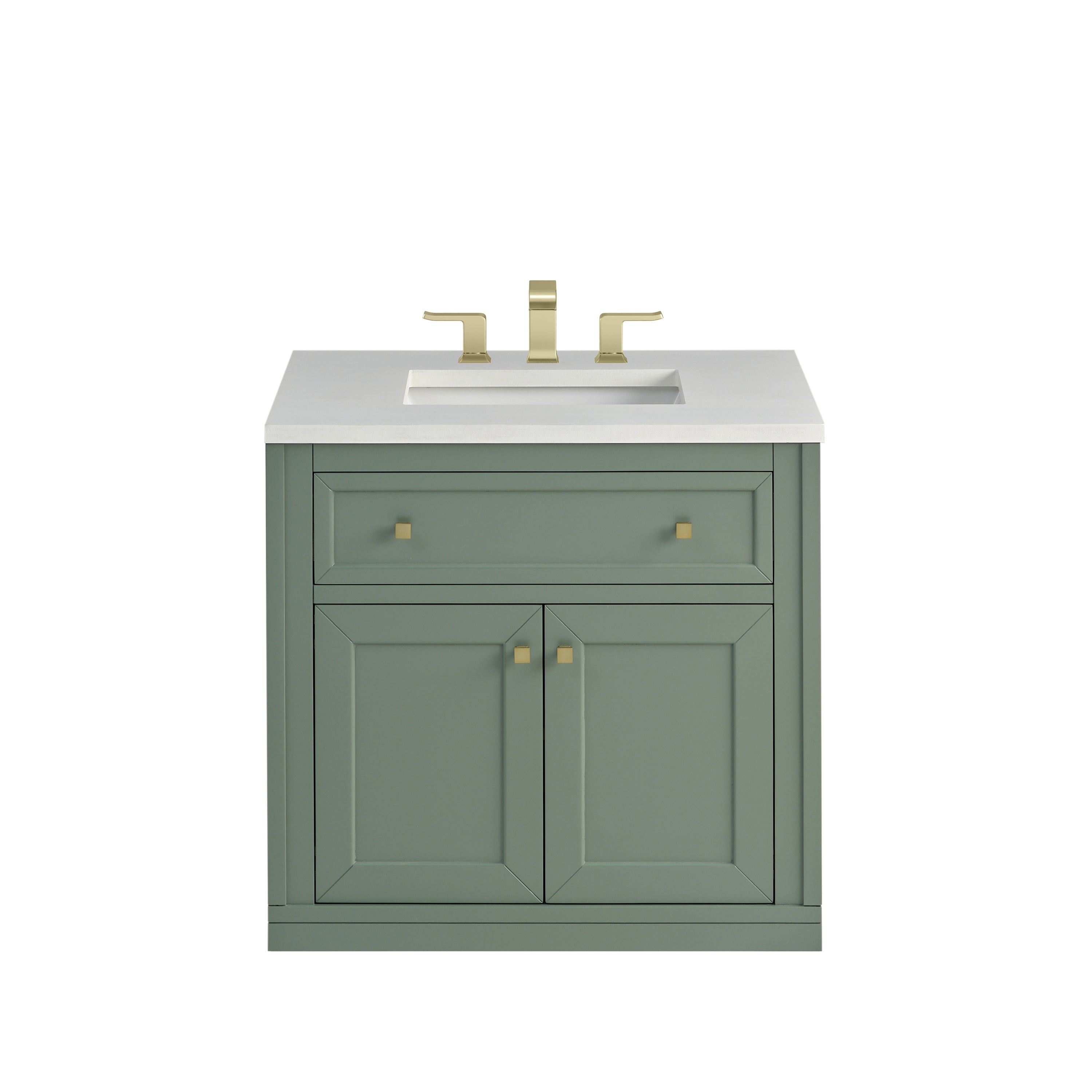 Smokey Celadon / White Zeus - 3 Faucet Holes