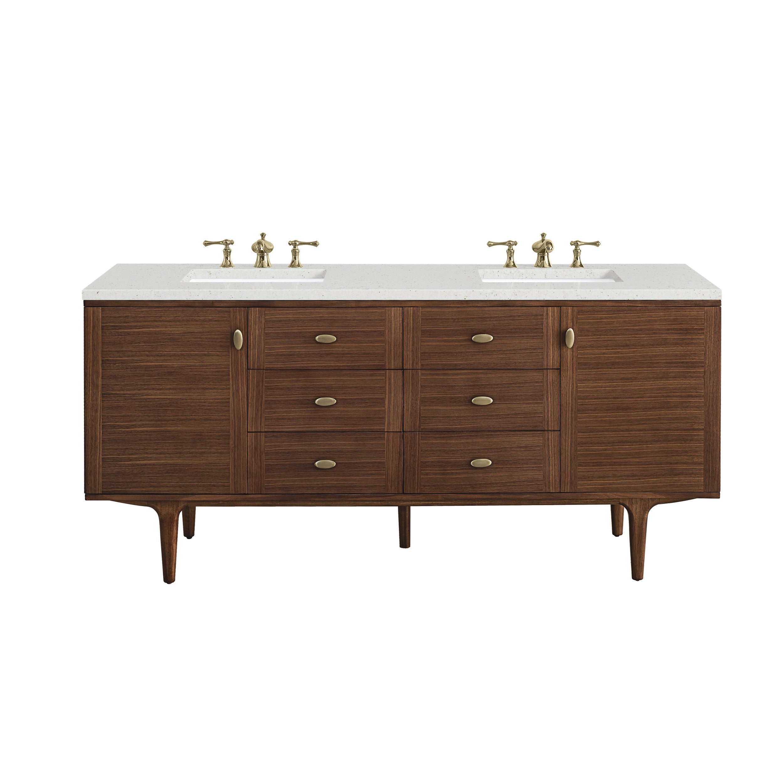 Mid-Century Walnut / Lime Delight - 3 Faucet Holes