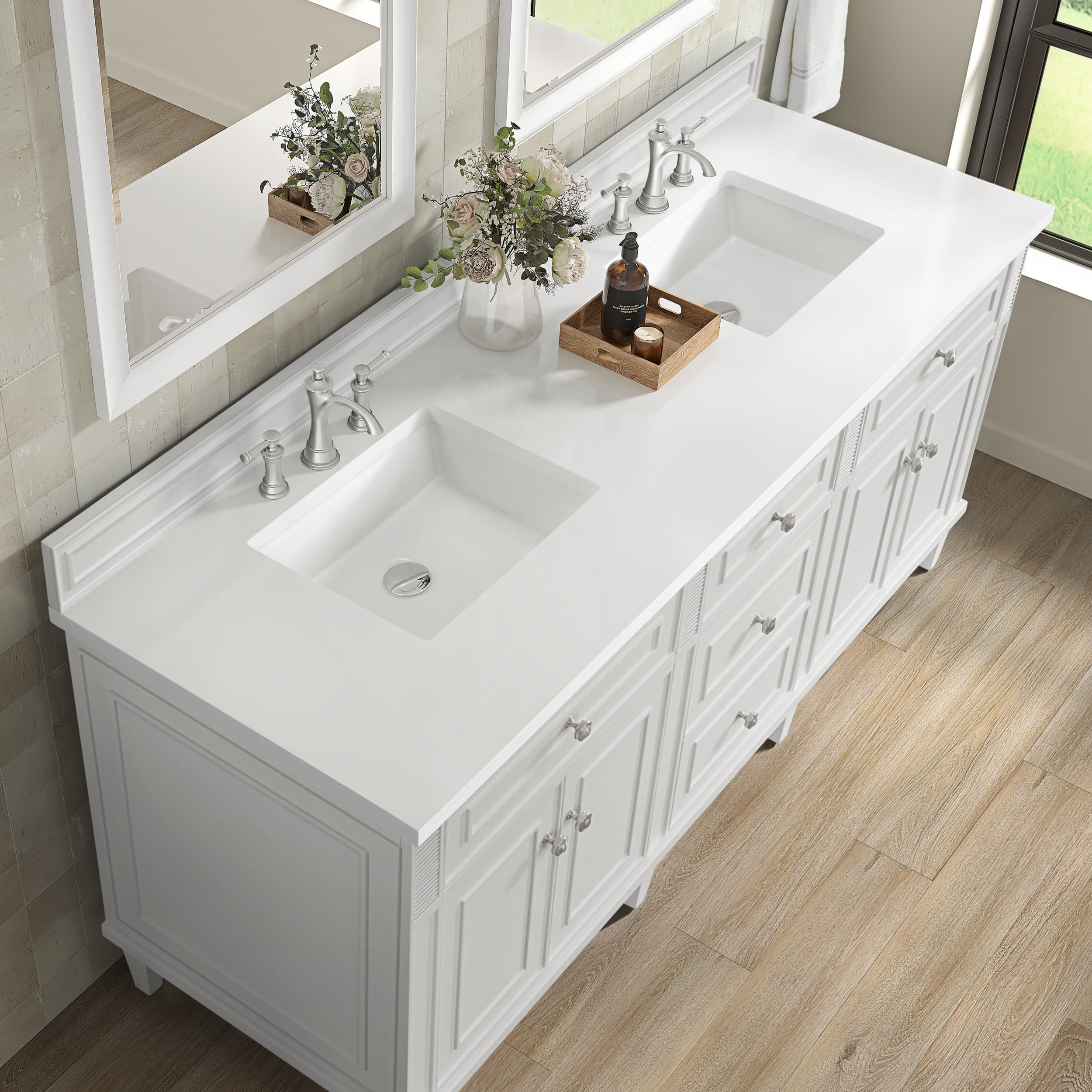 Bright White / White Zeus - 3 Faucet Holes