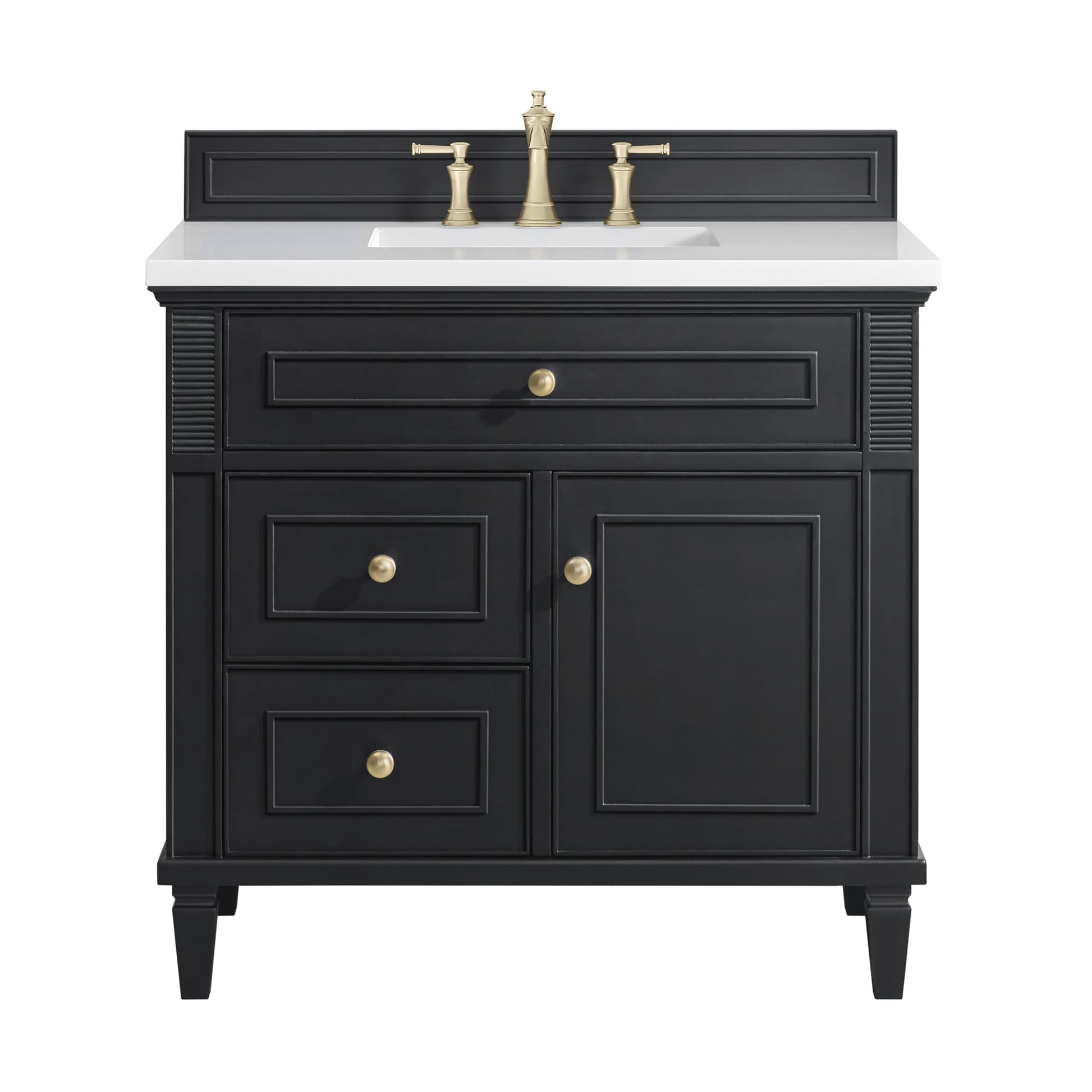 Black Onyx / White Zeus - 3 Faucet Holes