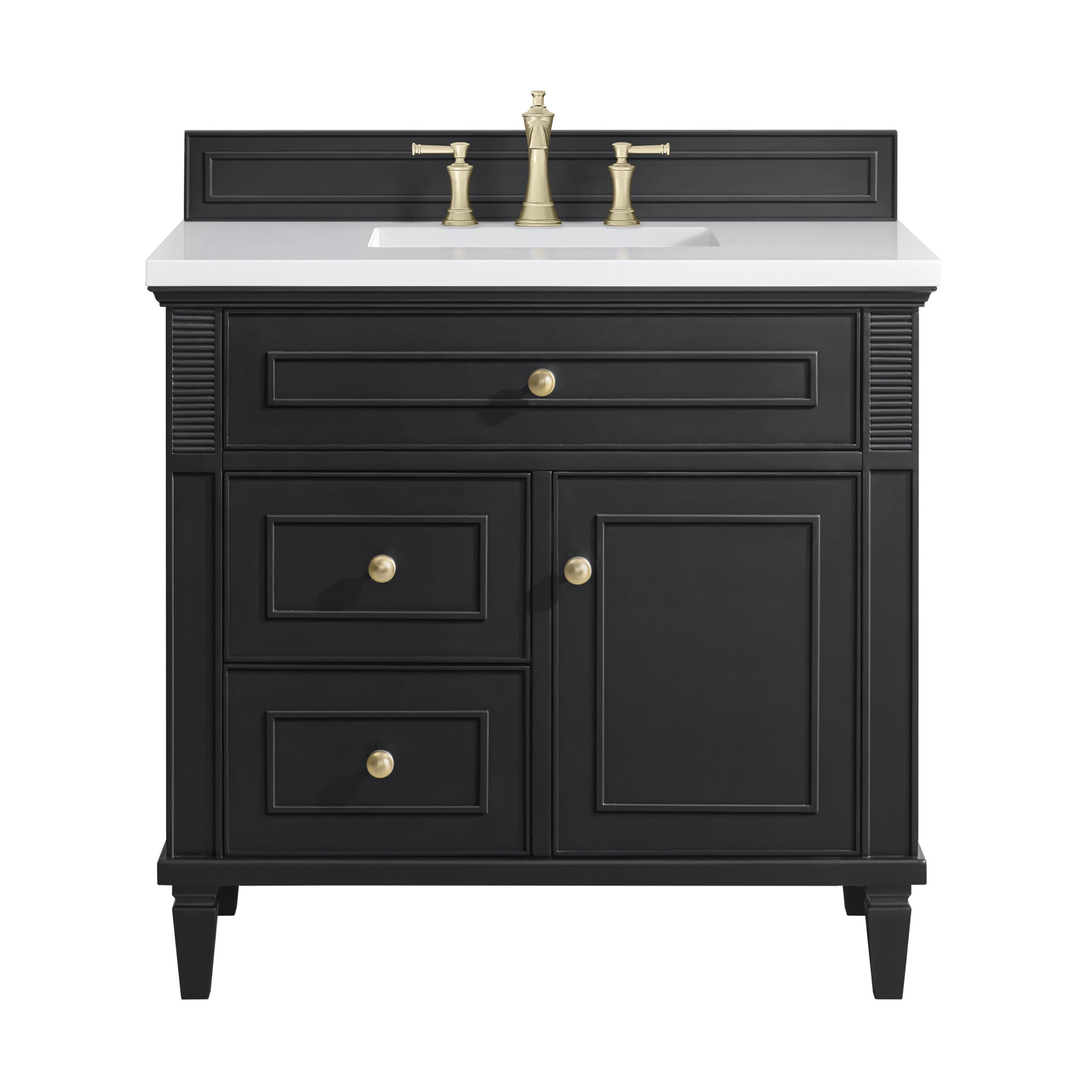 Black Onyx / White Zeus - 3 Faucet Holes