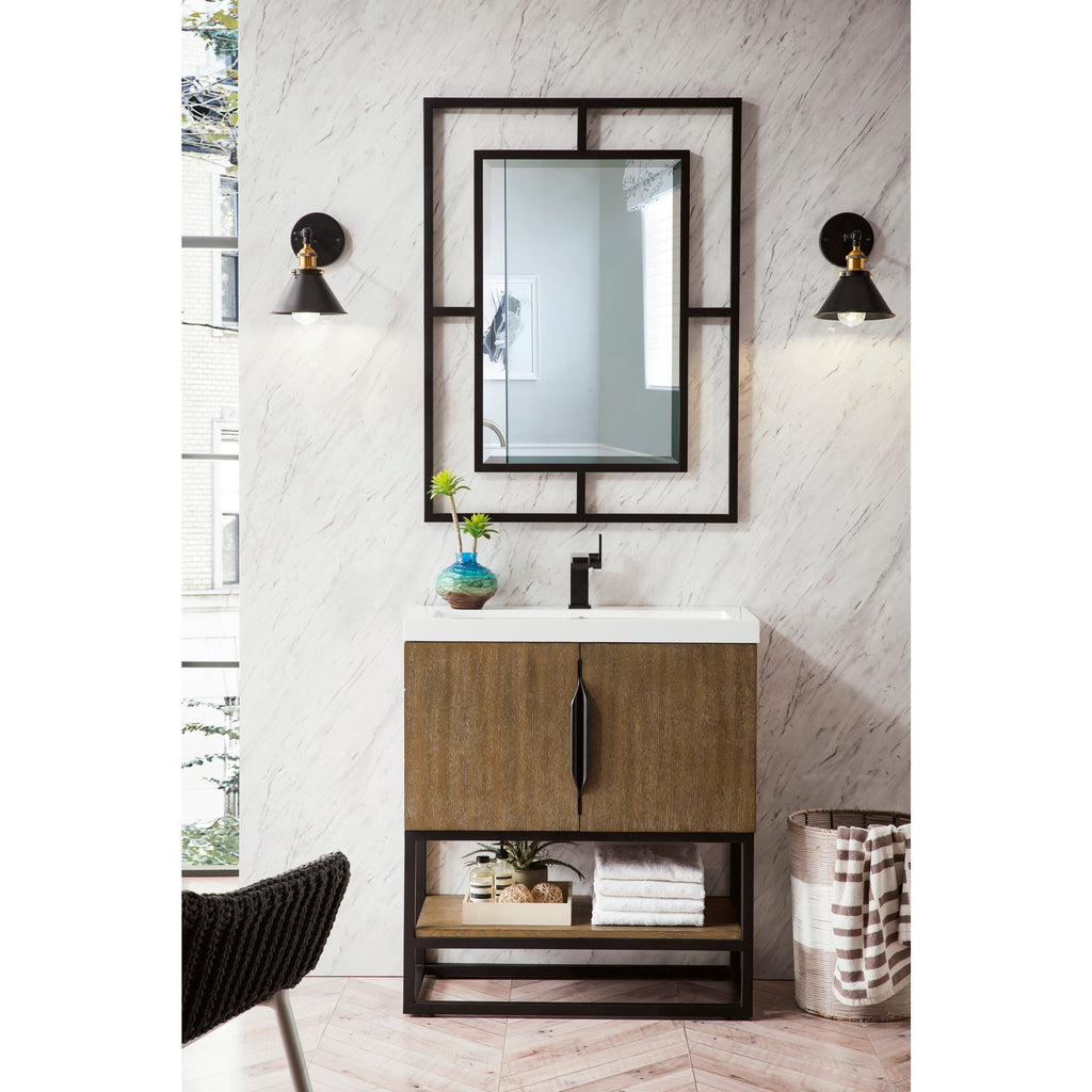 Latte Oak / Matte Black / Glossy White - 1 Faucet Hole