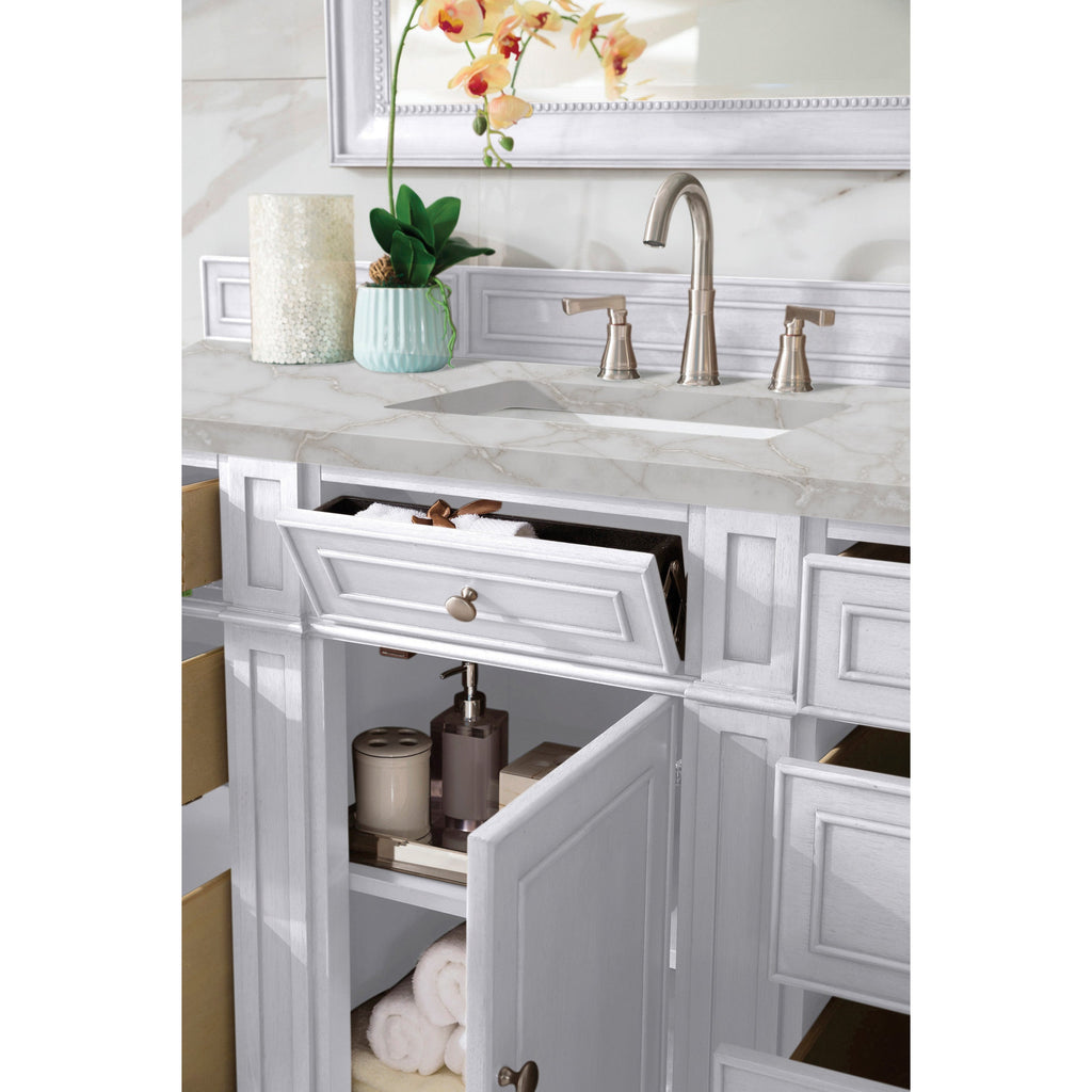Bright White / Victorian Silver - 3 Faucet Holes