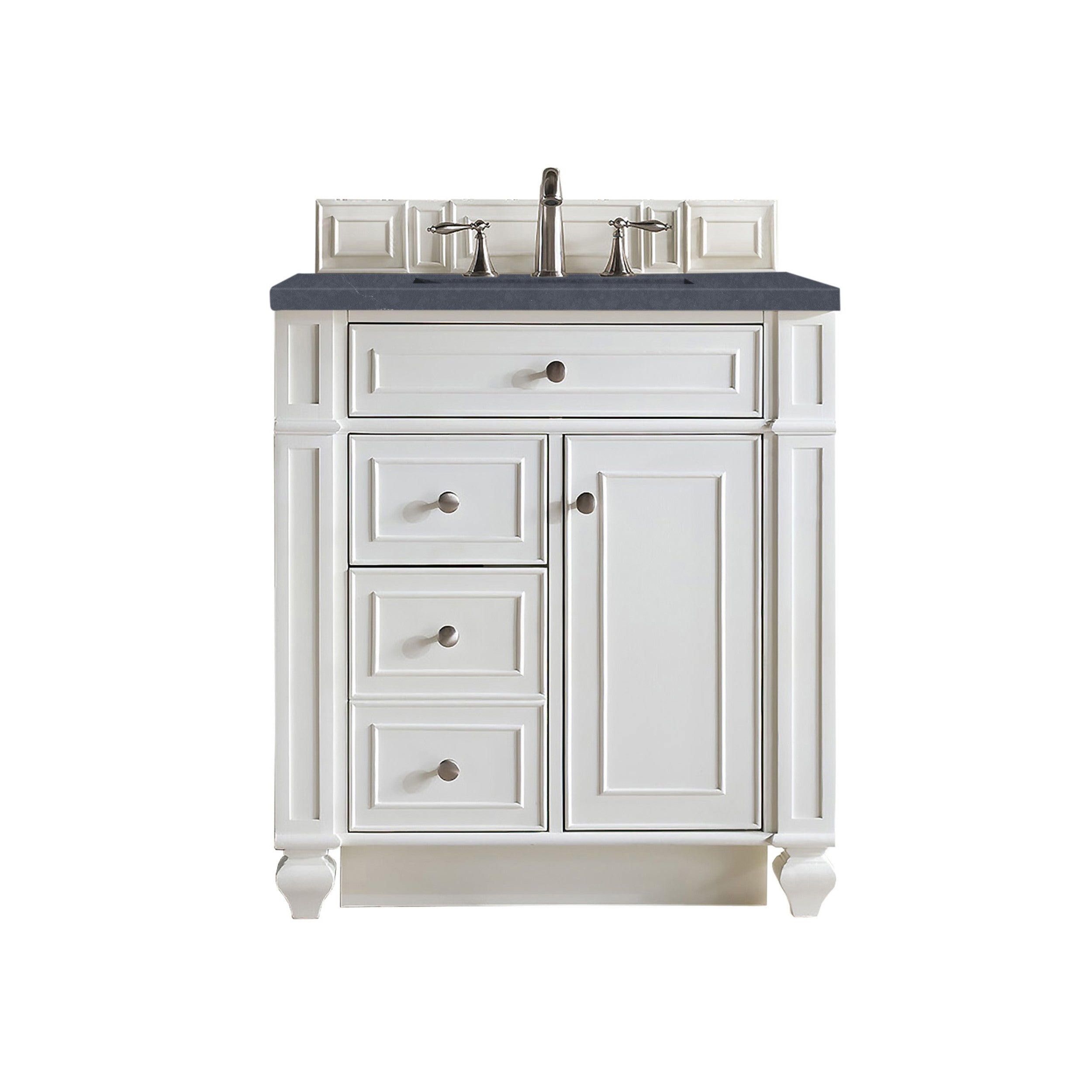 Bright White / Charcoal Soapstone - 3 Faucet Holes