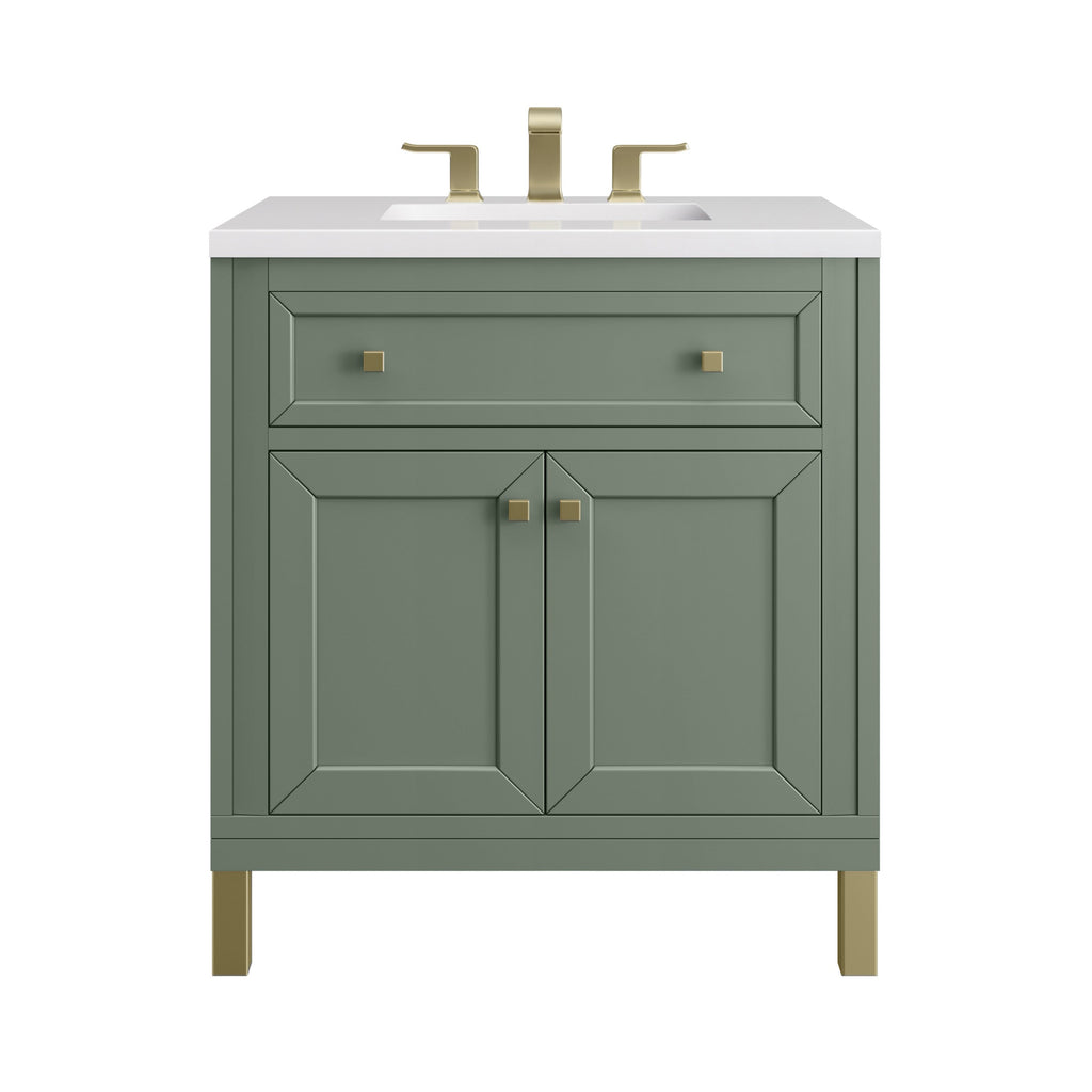 Smokey Celadon / White Zeus - 3 Faucet Holes