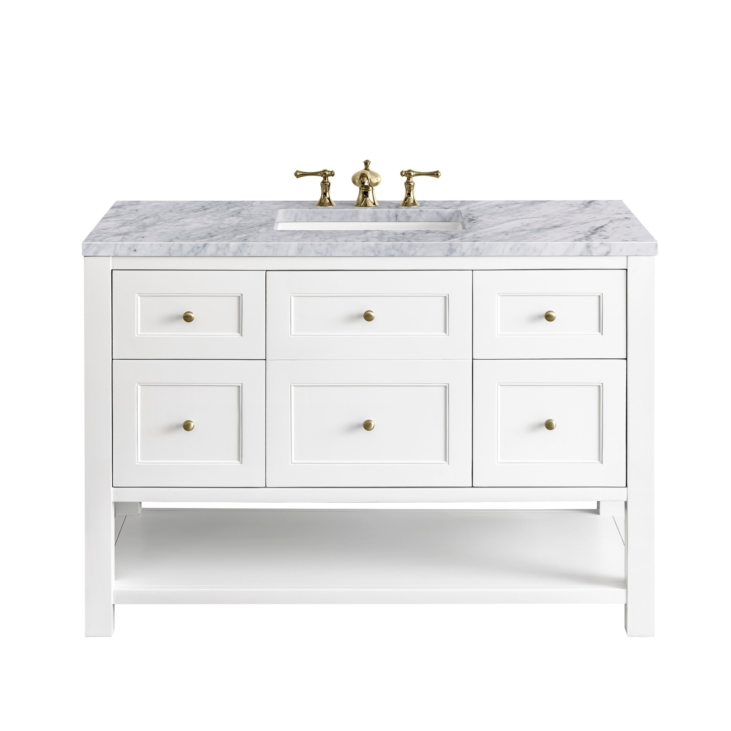Bright White / Carrara White - 3 Faucet Holes