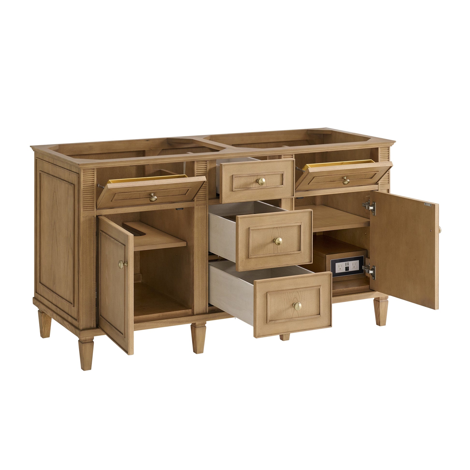 Light Natural Oak / White Zeus - 3 Faucet Holes