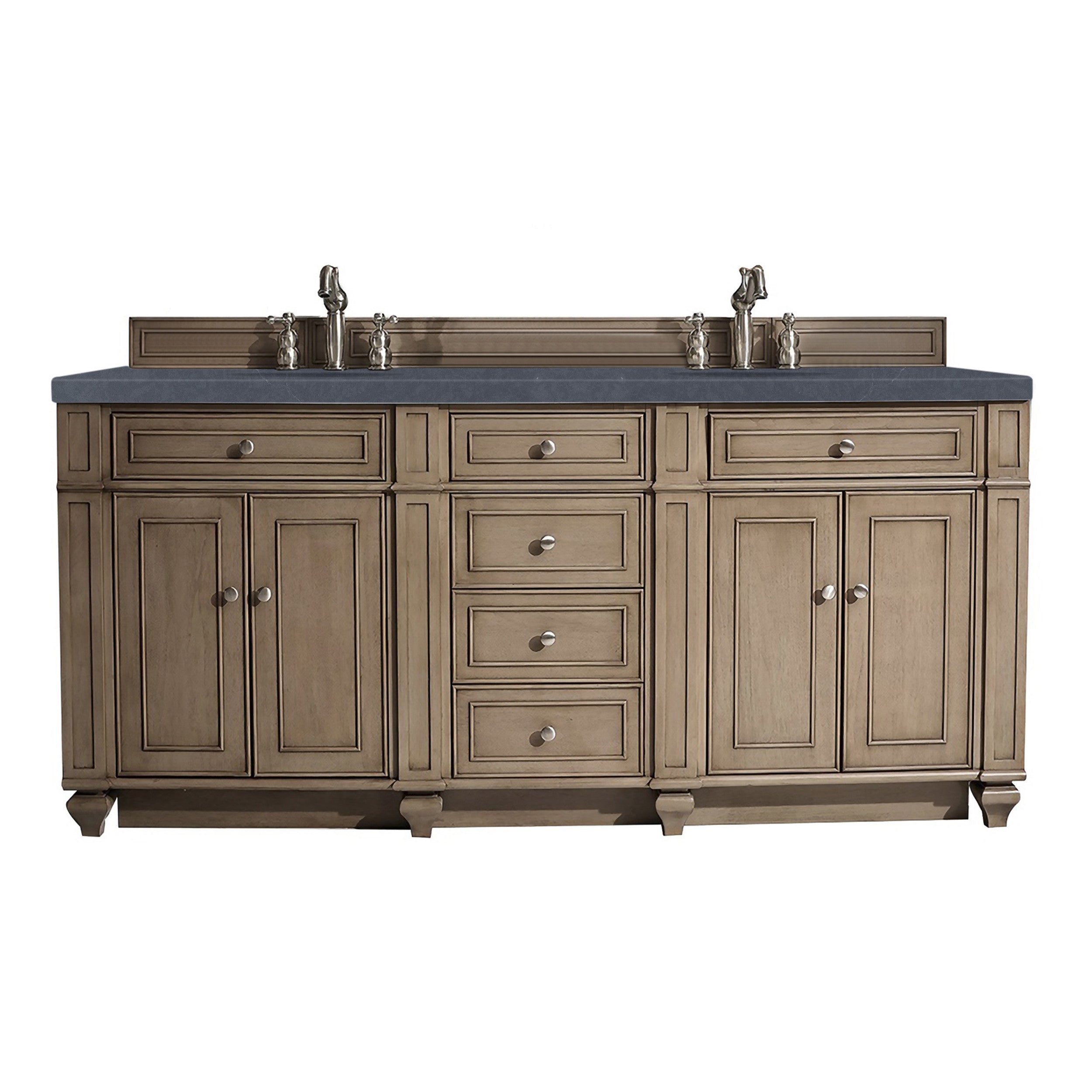 Whitewashed Walnut / Charcoal Soapstone - 3 Faucet Holes