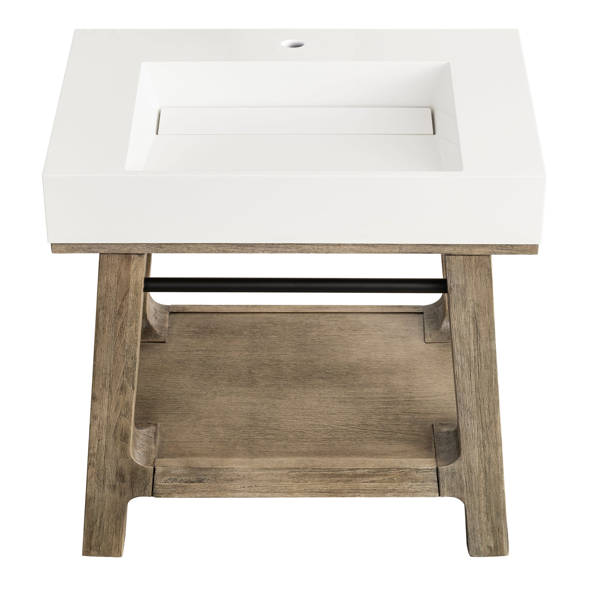Weathered Timber / Glossy White