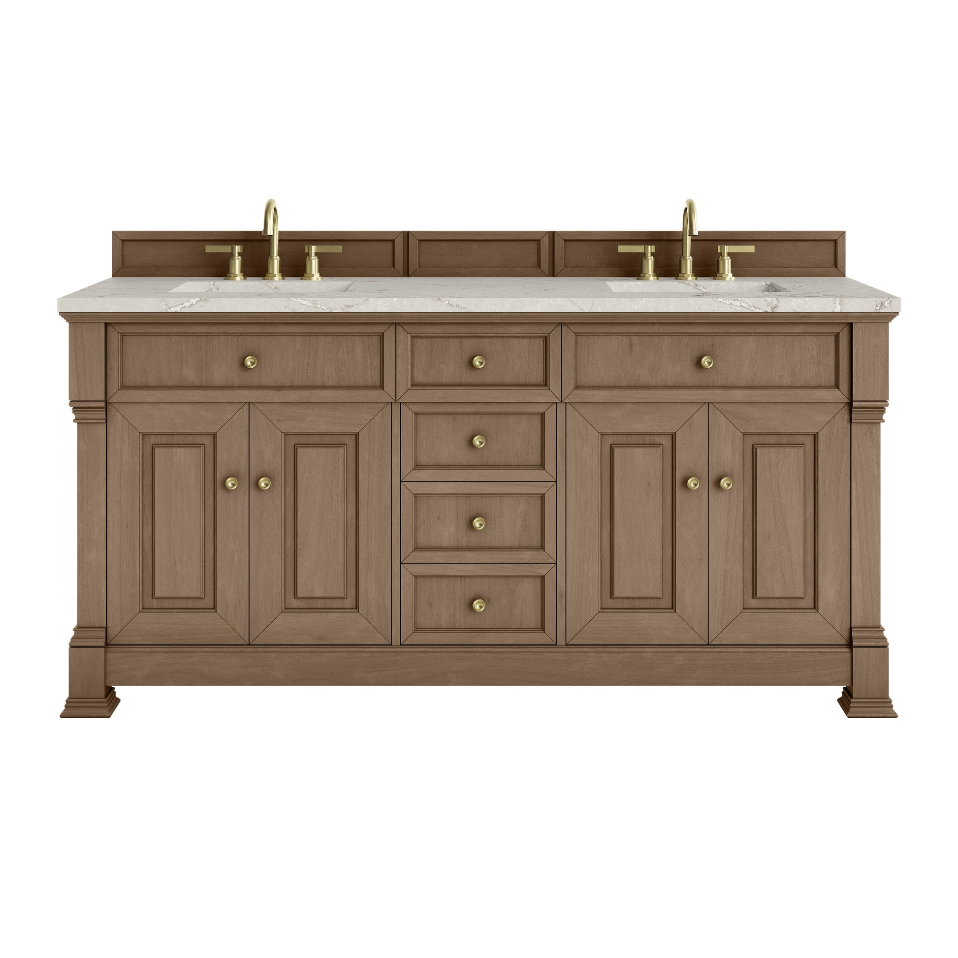 Pecan / Victorian Silver - 3 Faucet Holes