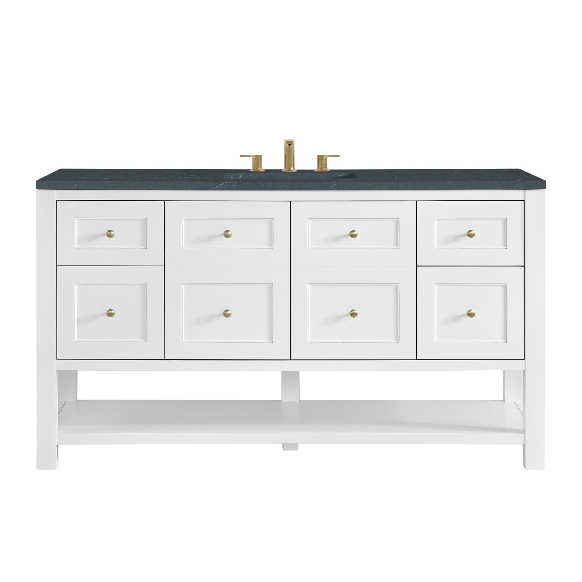 Bright White / Charcoal Soapstone - 3 Faucet Holes