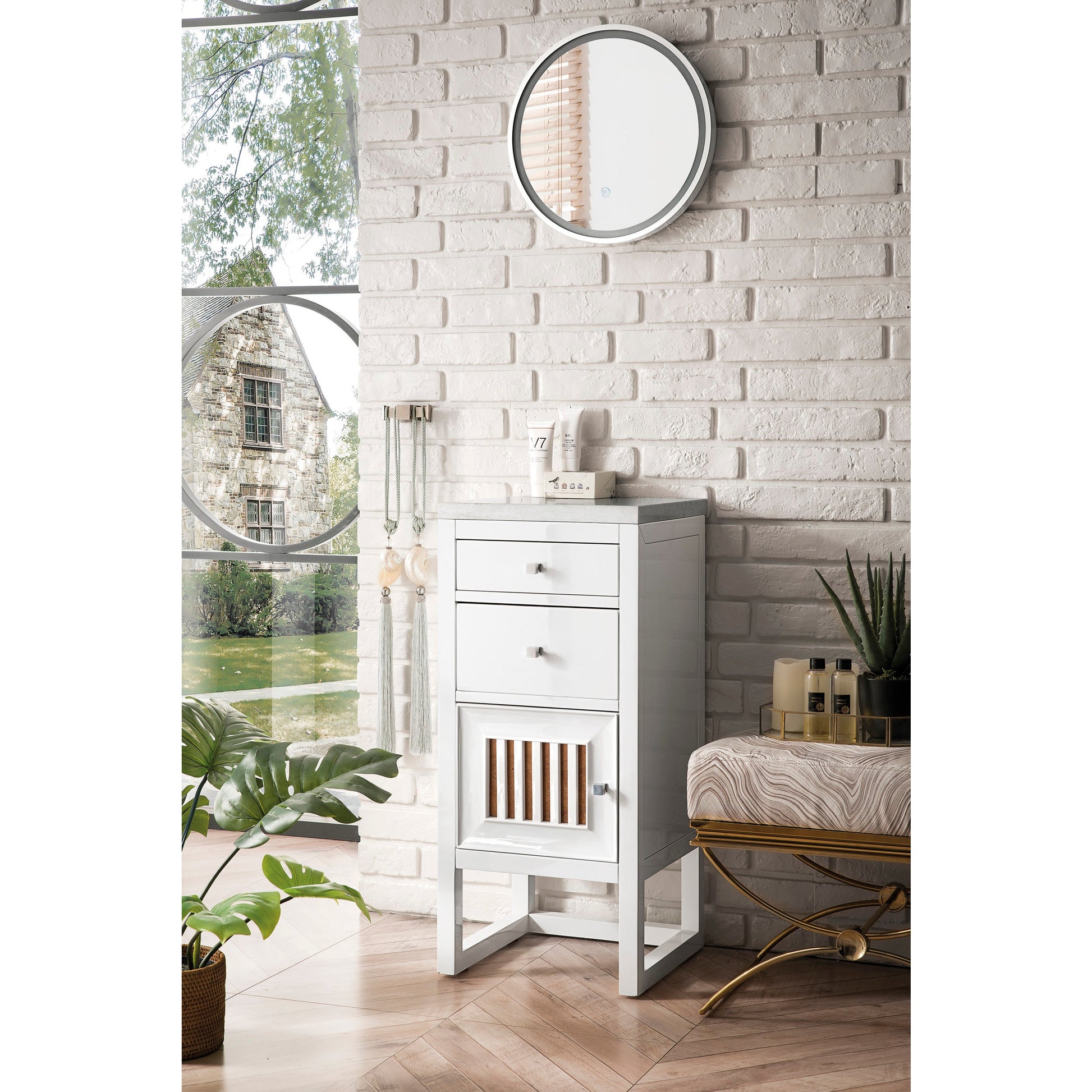 Glossy White / No Countertop