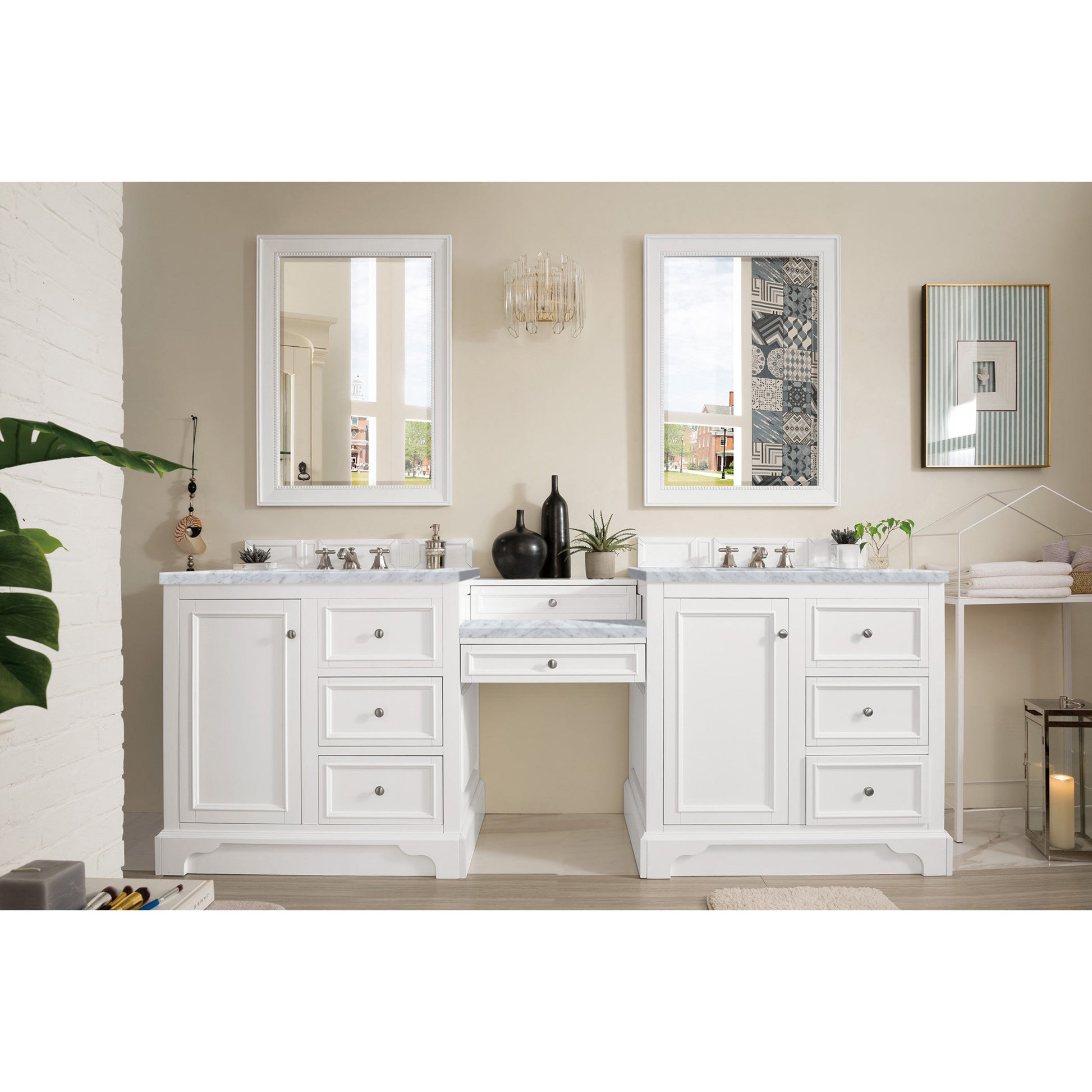 Bright White / Carrara White - 3 Faucet Holes