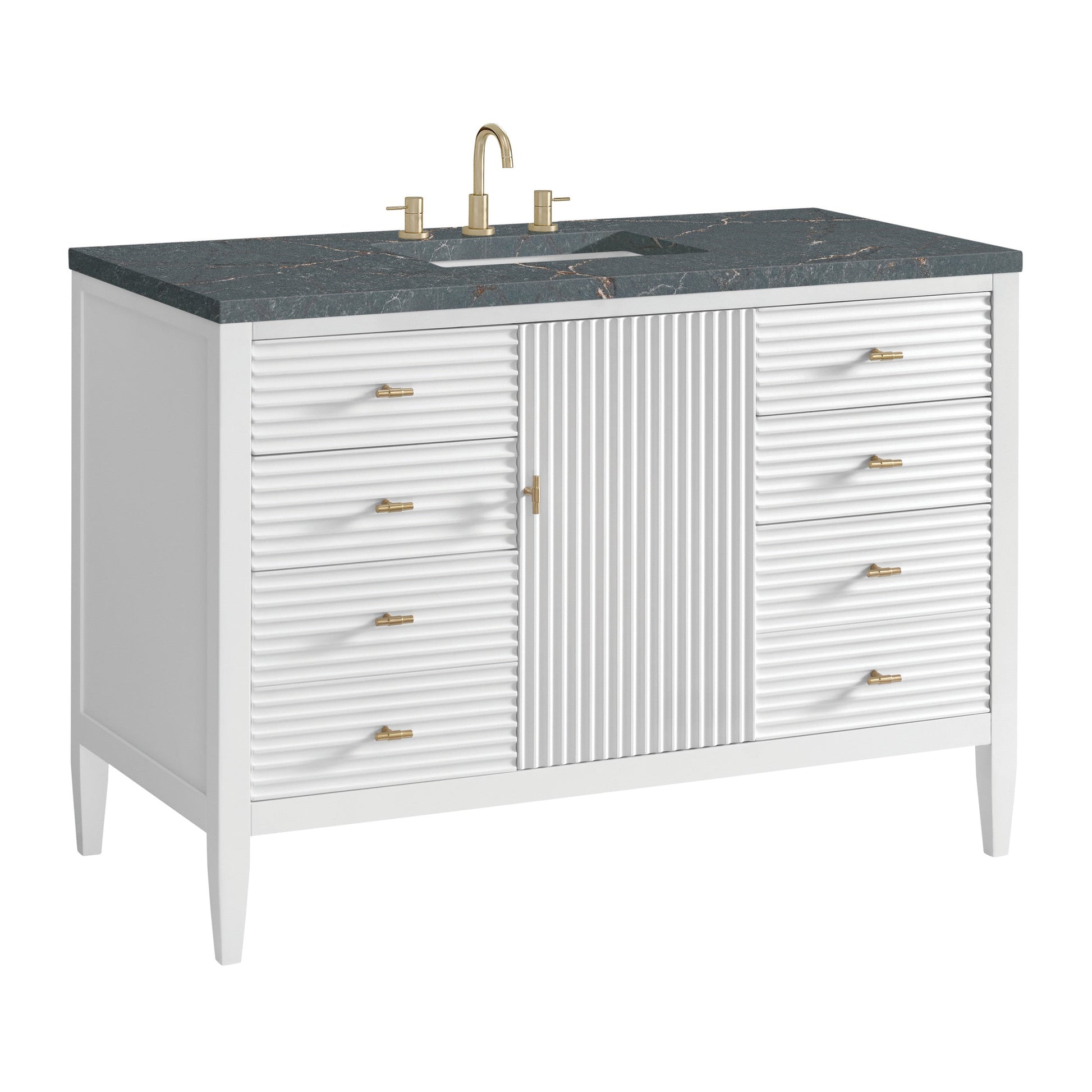 Bright White / Parisien Bleu - 3 Faucet Holes
