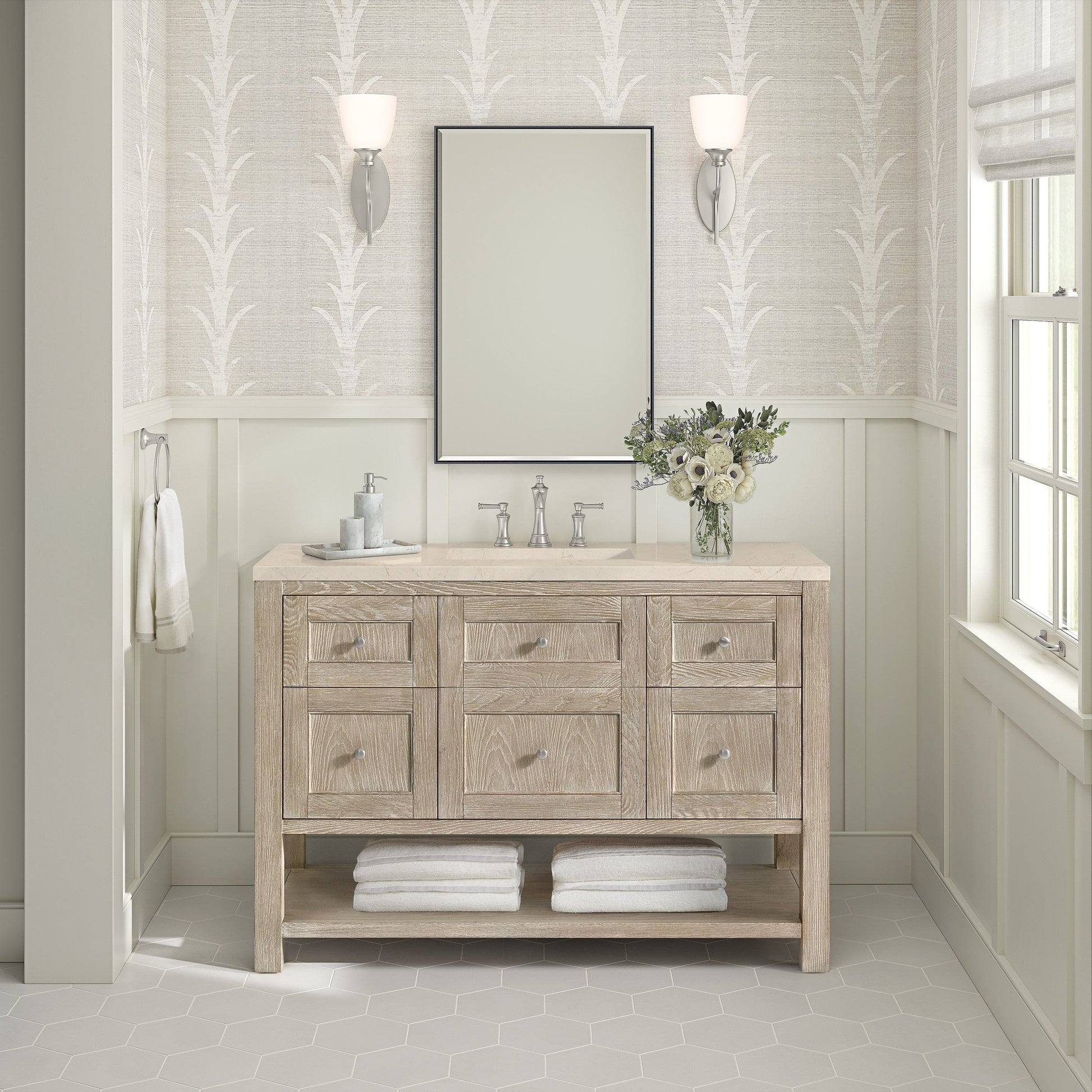 Whitewashed Oak / Ethereal Noctis - 3 Faucet Holes