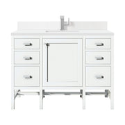 Glossy White / White Zeus - 1 Faucet Hole