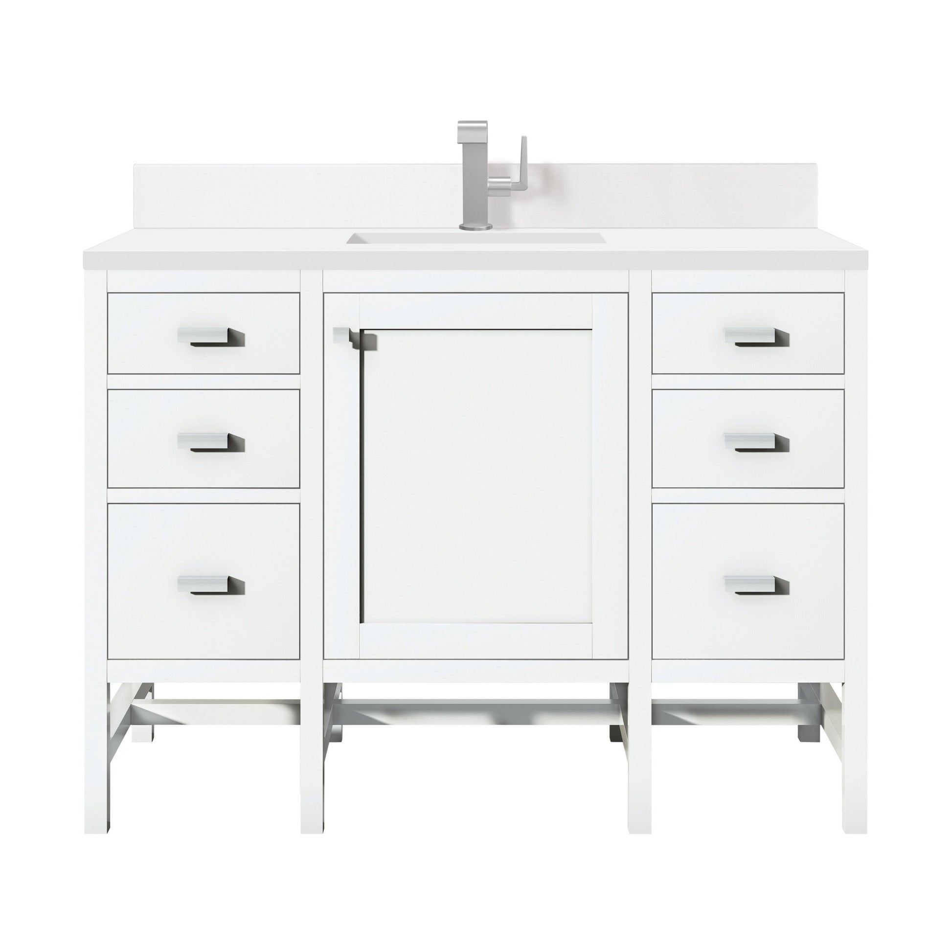 Glossy White / White Zeus - 1 Faucet Hole