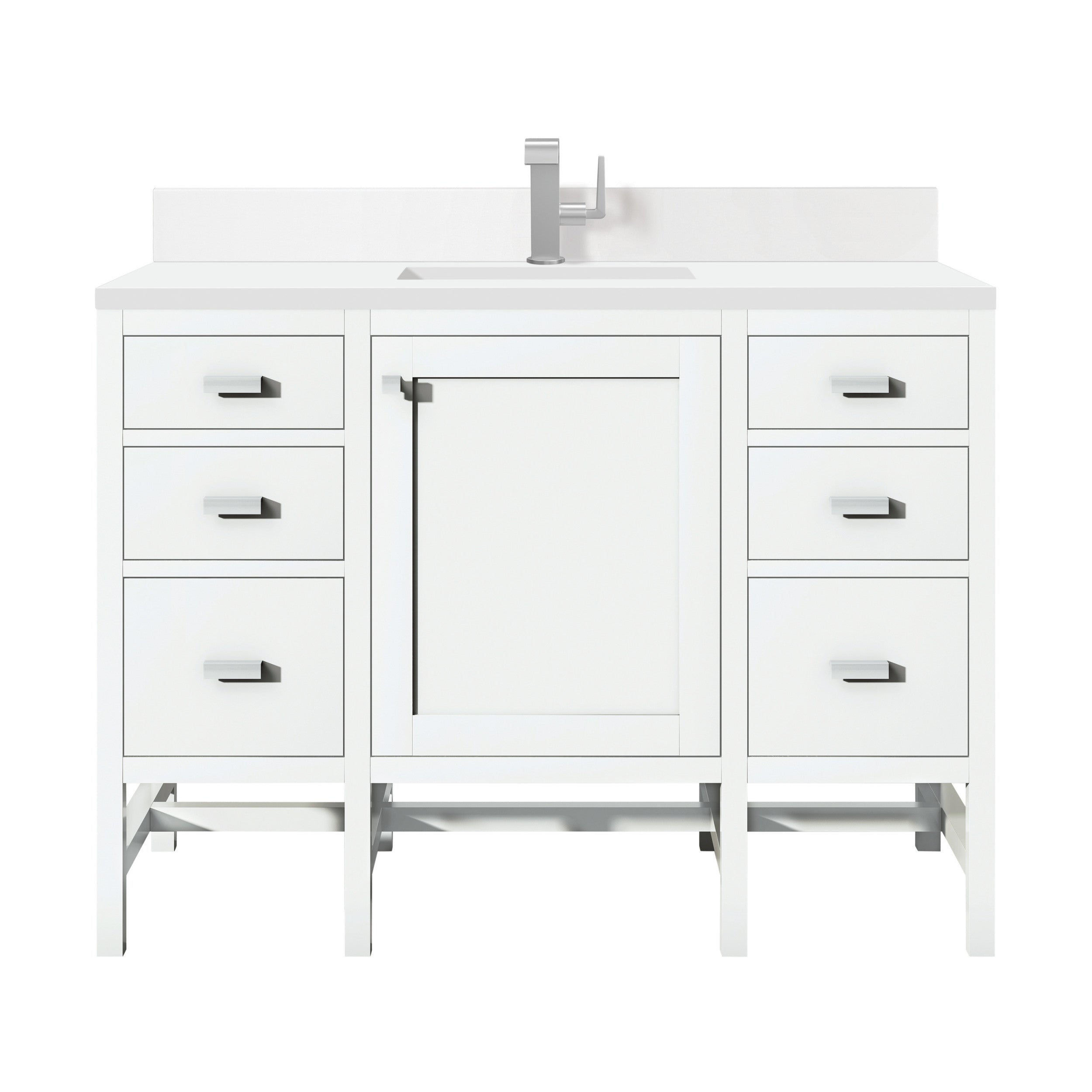 Glossy White / White Zeus - 1 Faucet Hole