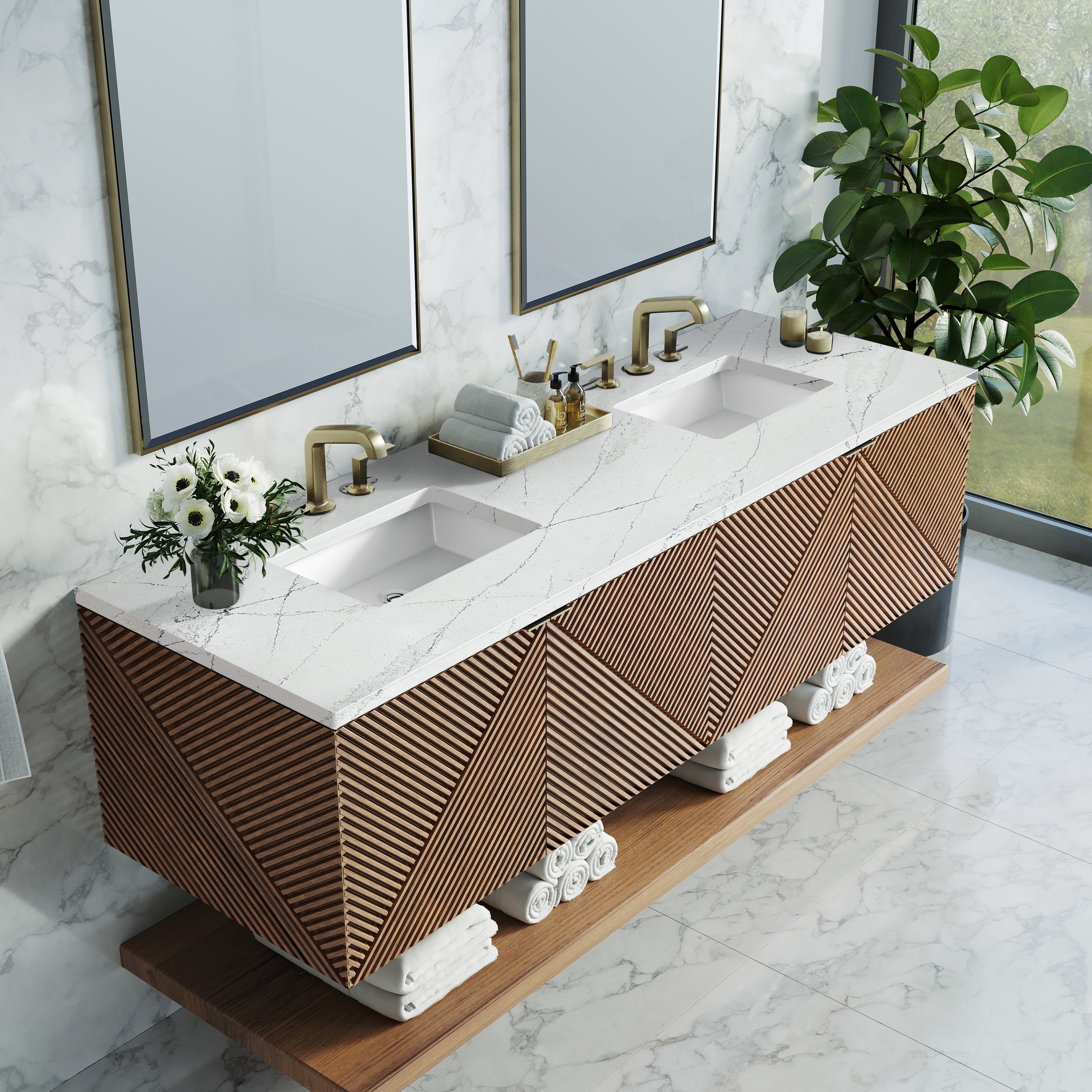 Chestnut / Ethereal Noctis - 3 Faucet Holes
