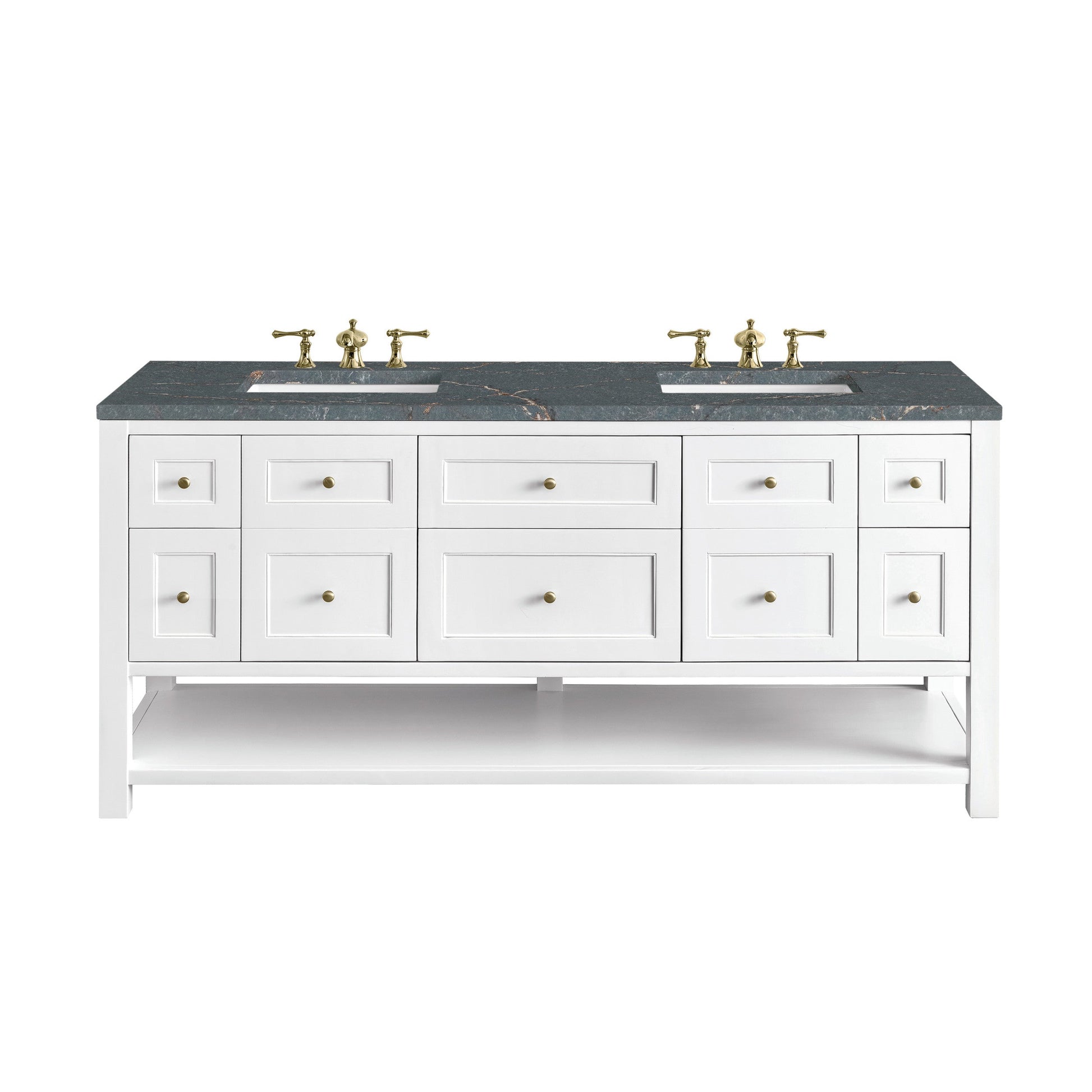 Bright White / Parisien Bleu - 3 Faucet Holes