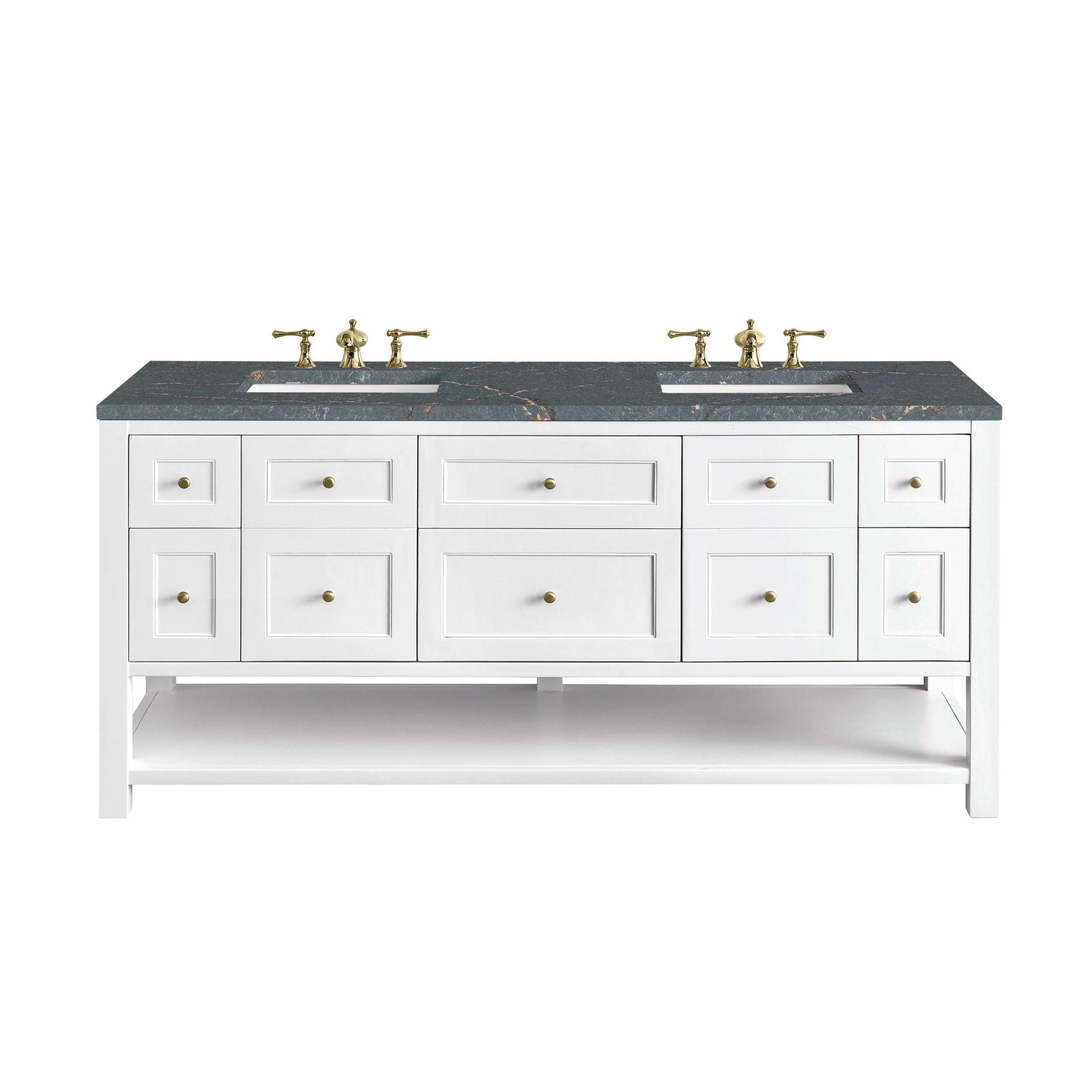 Bright White / Parisien Bleu - 3 Faucet Holes