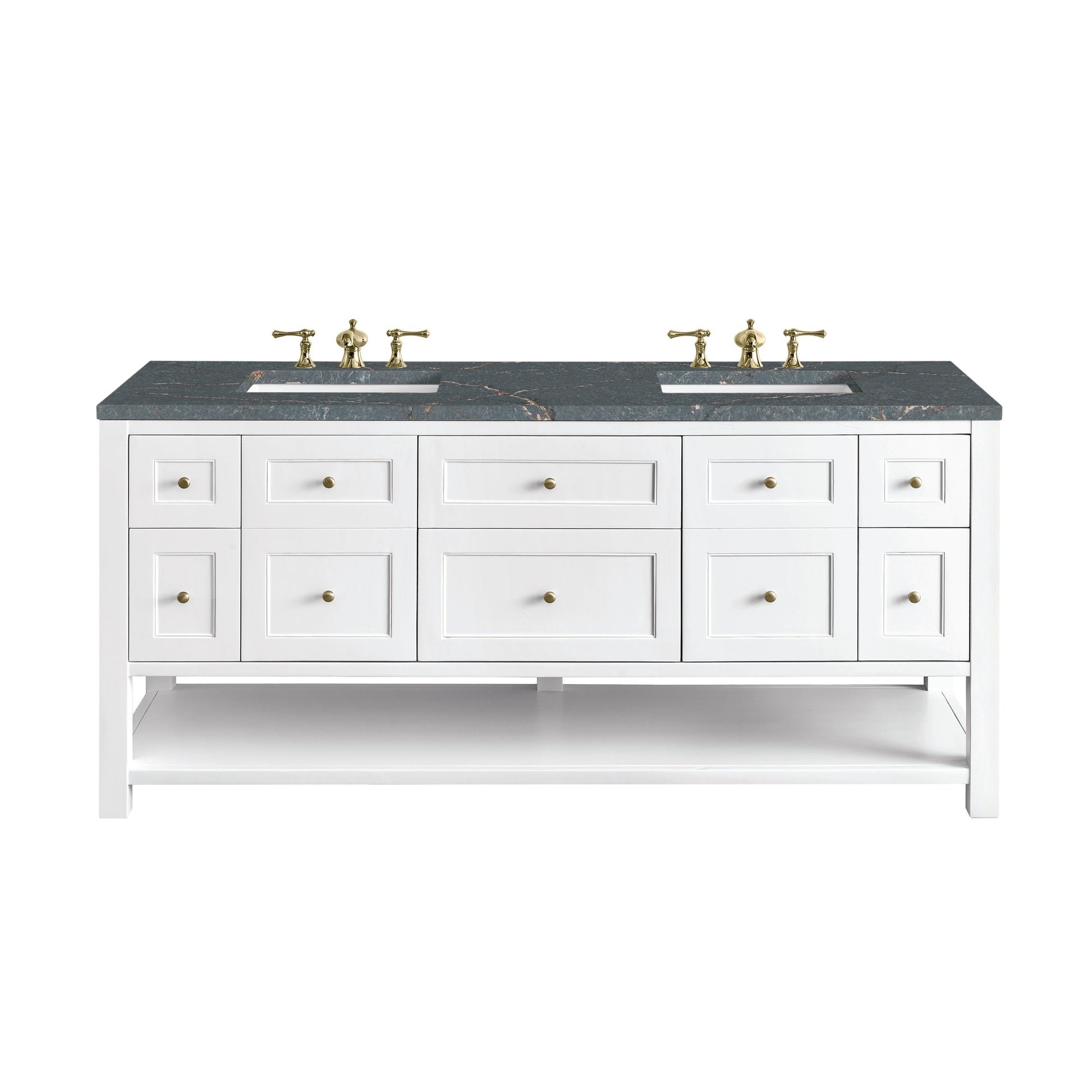 Bright White / Parisien Bleu - 3 Faucet Holes